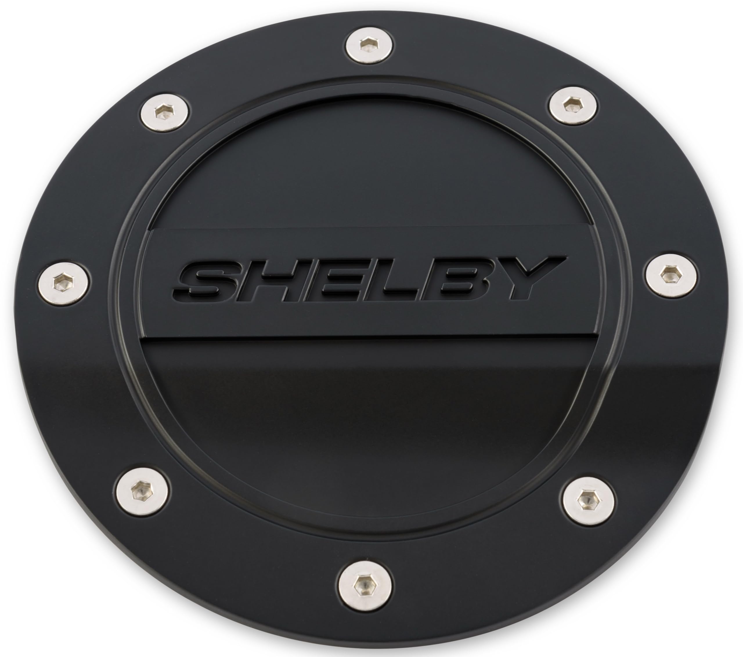 Fuel Door Comp Series Black with Shelby Logo Drake Muscle Cars FS3Z-6640526-SA