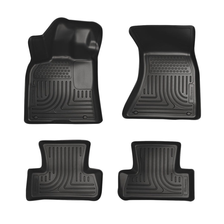 Weatherbeater Husky Liners Floor Mats | Fits 2009-2016 Audi Q5; 2014 Audi SQ5 | Front & 2nd Row, 4-pc Black - 96411