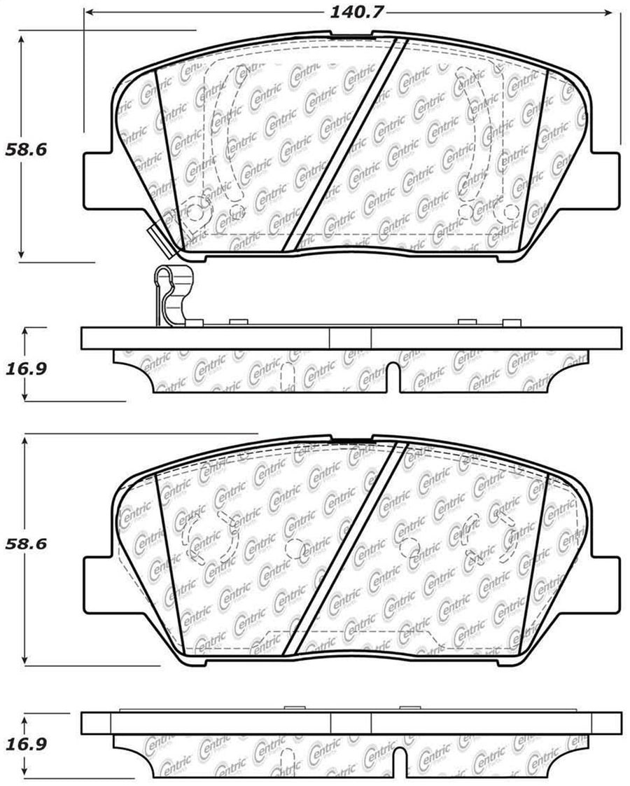 Sport Brake Pads StopTech 309.14130 with Shims and Hardware