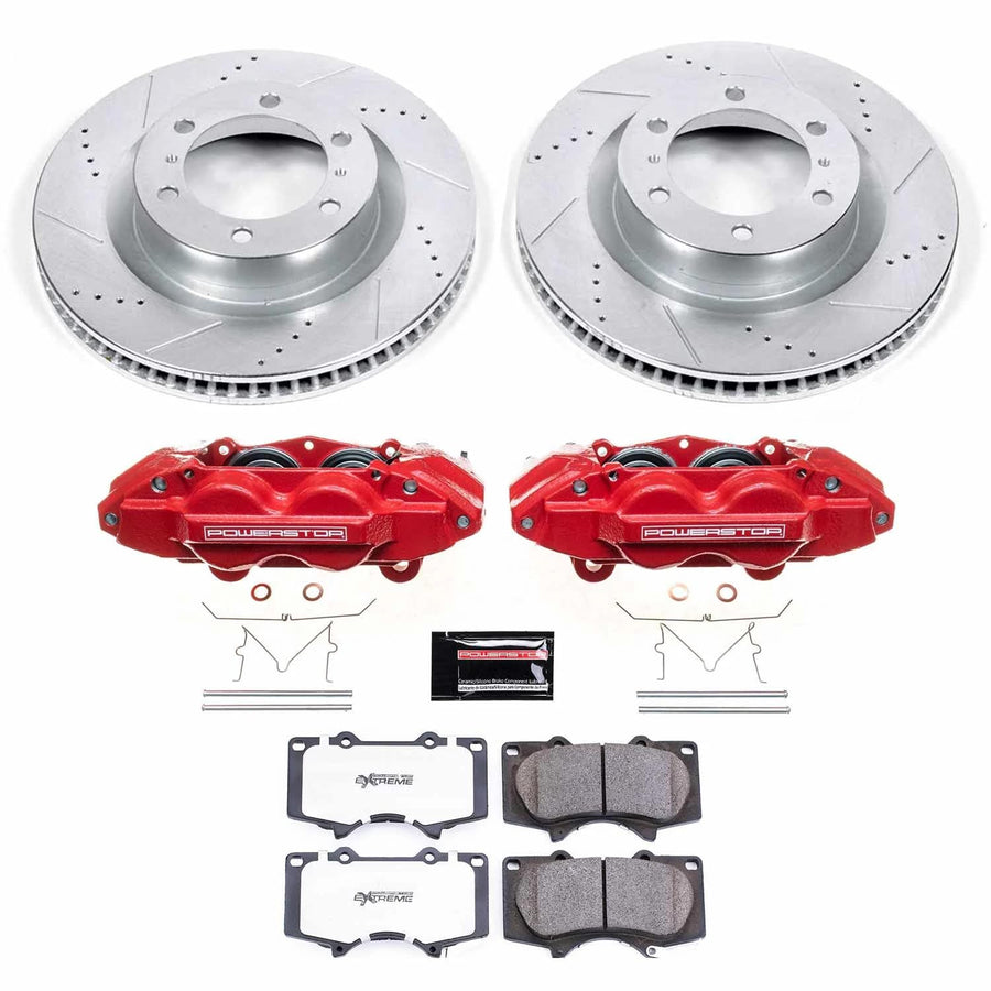 Brake Kit Power Stop KC5873-36 with Caliper (Front Truck and Tow), 1 Pack For Lexus GX460 2010-2015, Toyota 4Runner 2010-2015 [Model Specific]