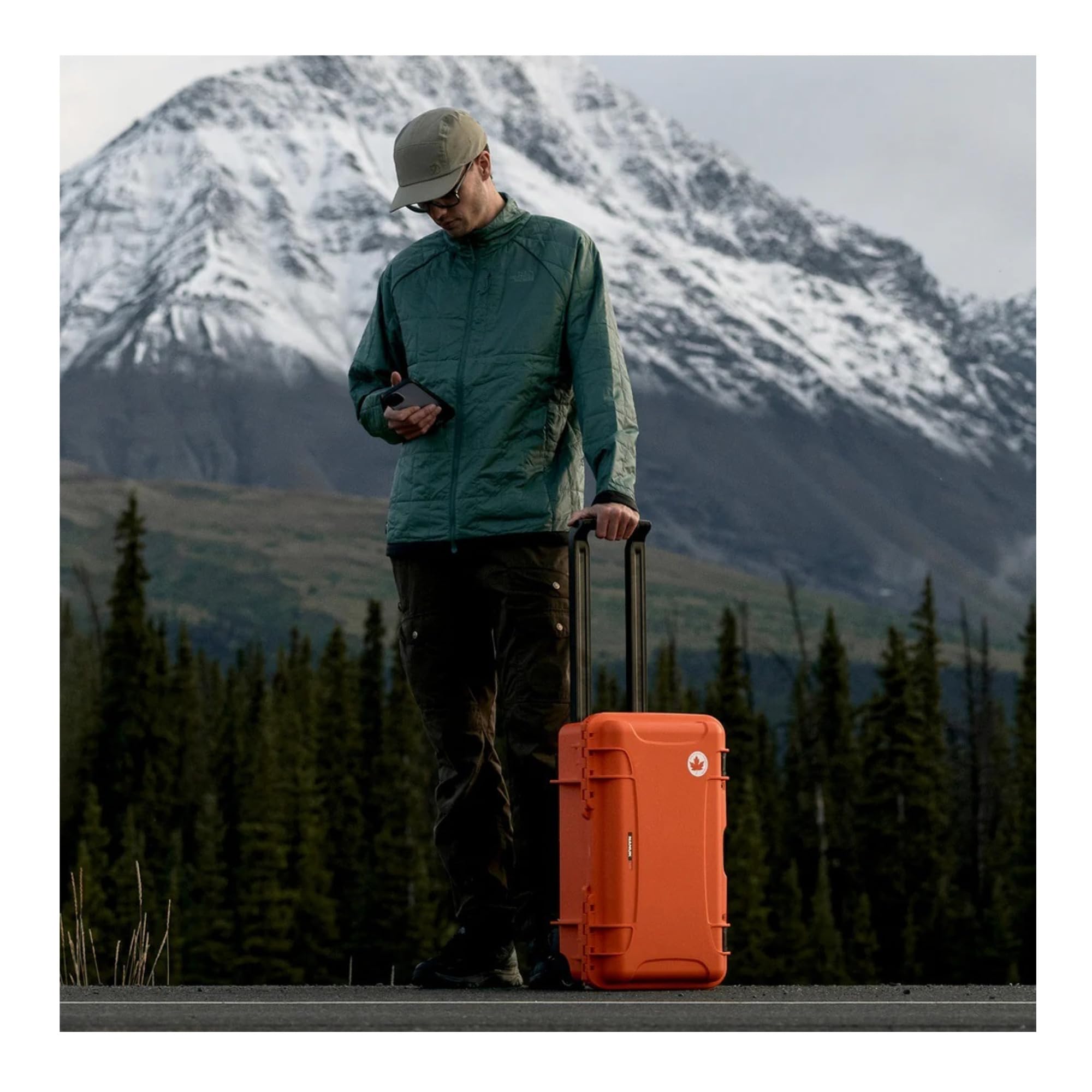 Hard Case NANUK 935 with Cubed Foam and Lid Organizer – Waterproof Protective Equipment Case with Wheels, 22” x 14” x 9” – Dustproof, Airline Carry-On Approved – Orange