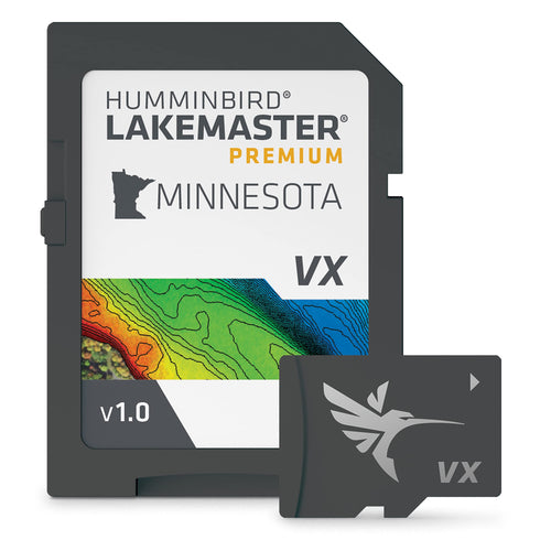 LakeMaster Premium Humminbird Minnesota V1 Map SD Card for Fish Finders