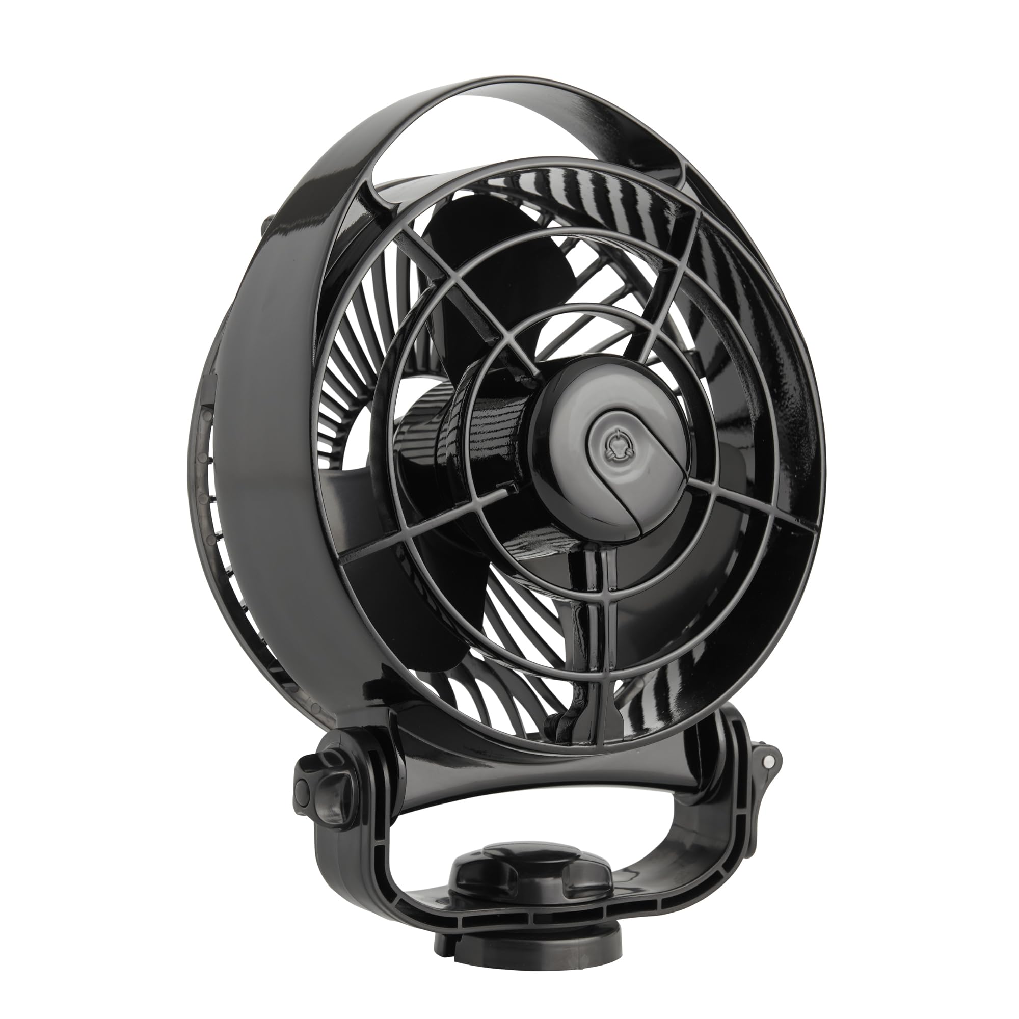 BORA II SEEKR | 12/24 V Auto-Sensing DC 3‑Speed Cabin Fan | 6″ Compact Marine & RV Air Circulation | Quiet High‑Efficiency Blade | Touch Control | Powerful Performance with Low Power Draw | Black