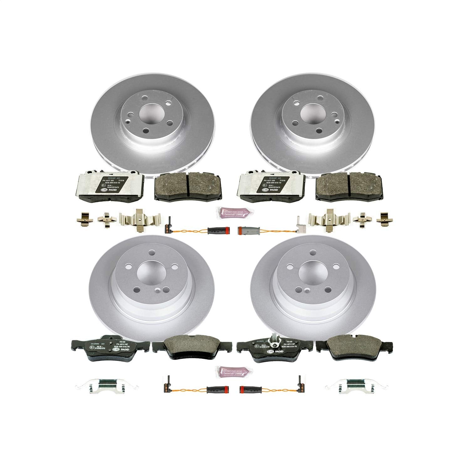 Euro-Stop Brake Kit Power Stop ESK4513 For Mercedes-Benz E500 Front and Rear 2004-2006 [Model Specific]