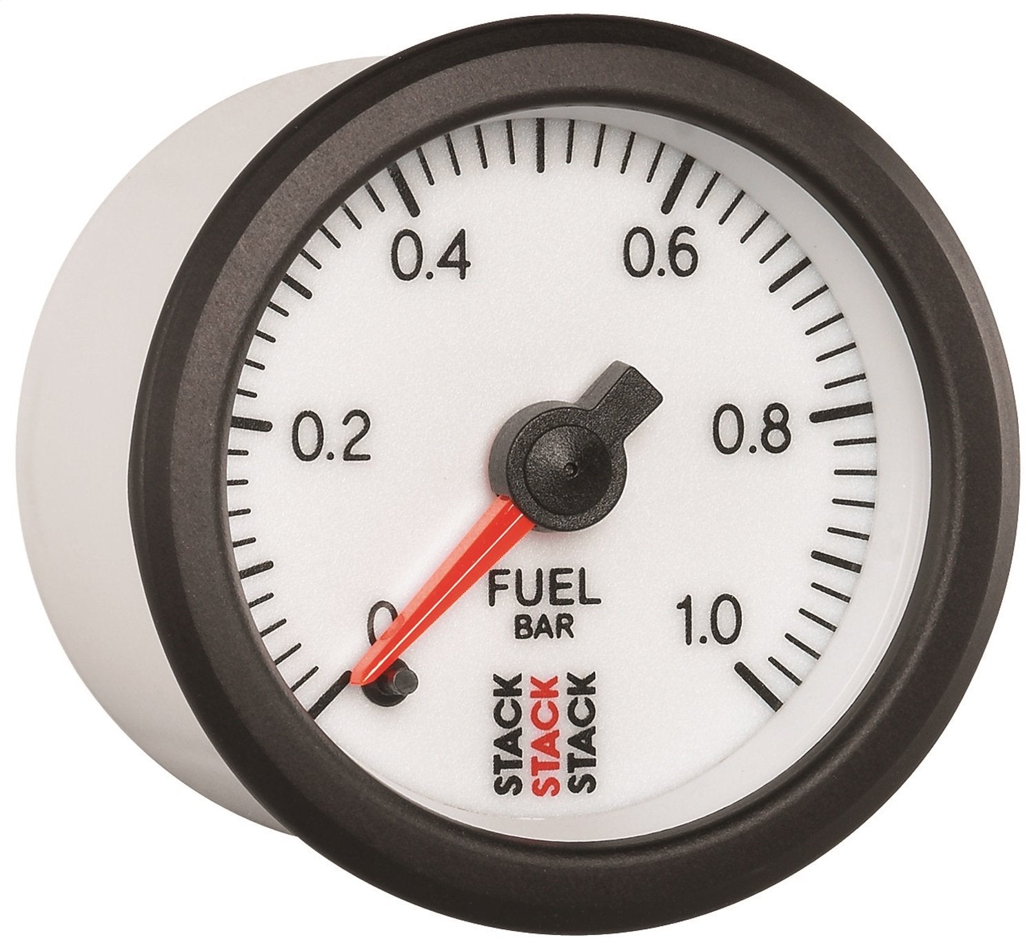 52mm M10 Male Stack ST3353 White 0-1 Bar Professional Stepper Motor Fuel Pressure Gauge