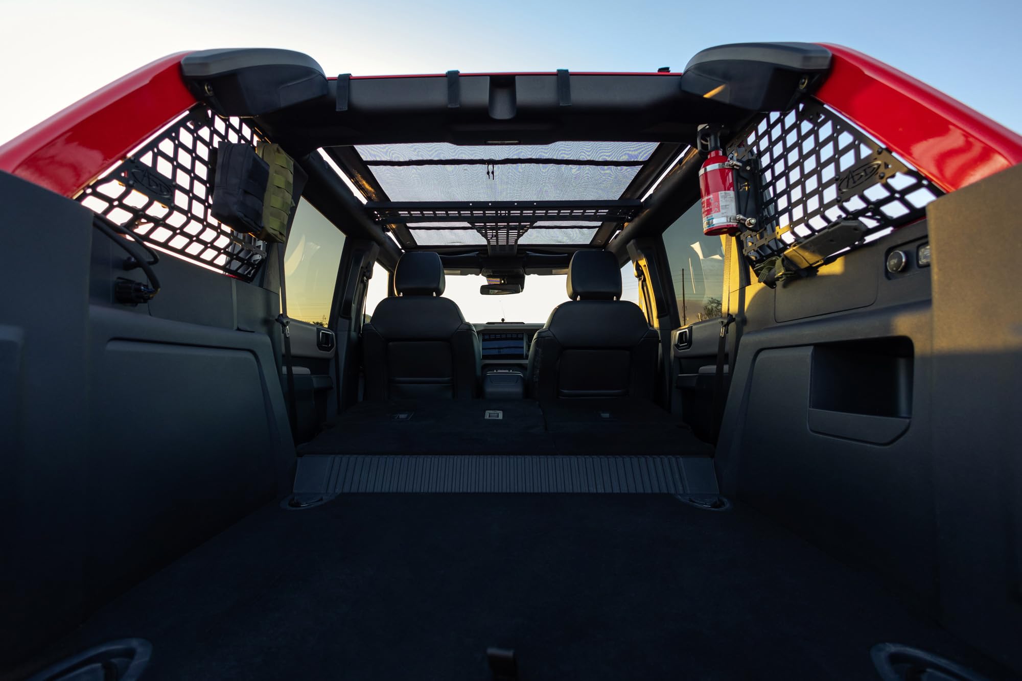 Overhead Molle Panels Addictive Desert Designs for The 2021-2024 Ford Bronco 4-Door | Mounts Pouches, Kits, Tools, & More | Panels Conform to The Bodylines of The Roll Bars | Made in America