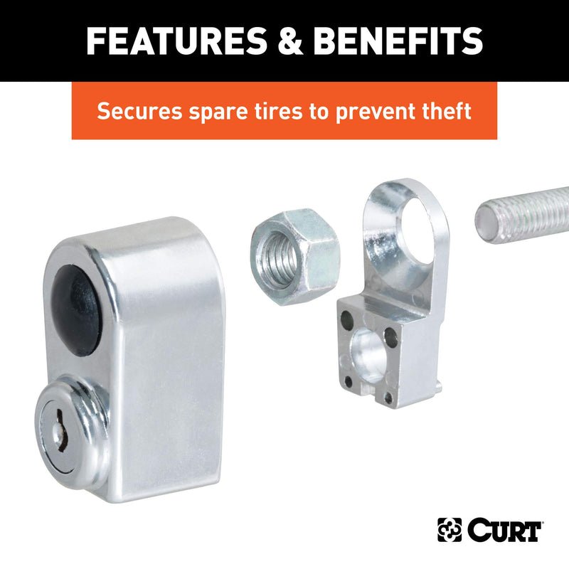 Spare Tire Lock CURT 23562, Chrome