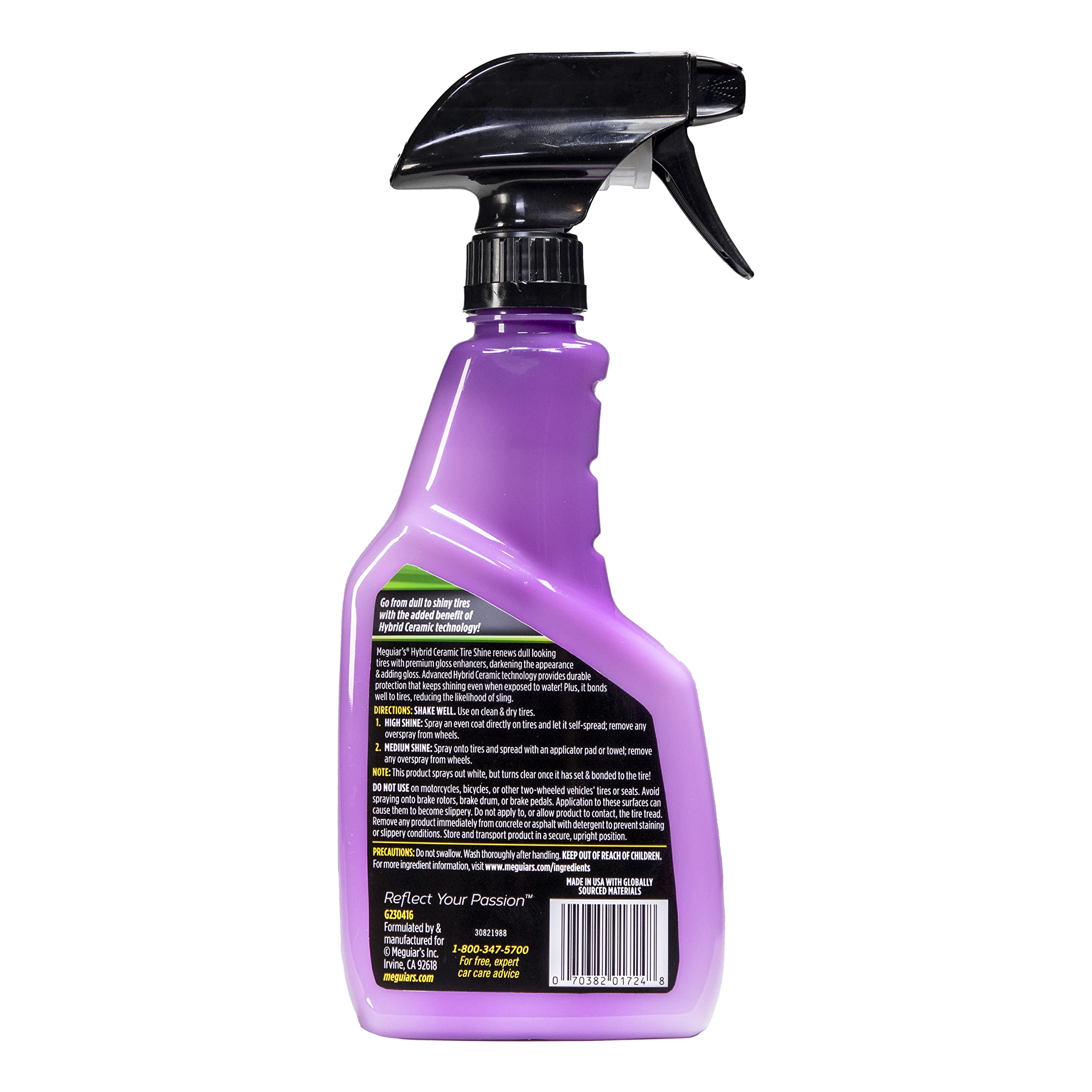 Hybrid Ceramic Tire Shine Meguiar's - Long-Lasting Shine That's Durable & Water-Resistant Hybrid Ceramic Technology - 16 Oz Spray
