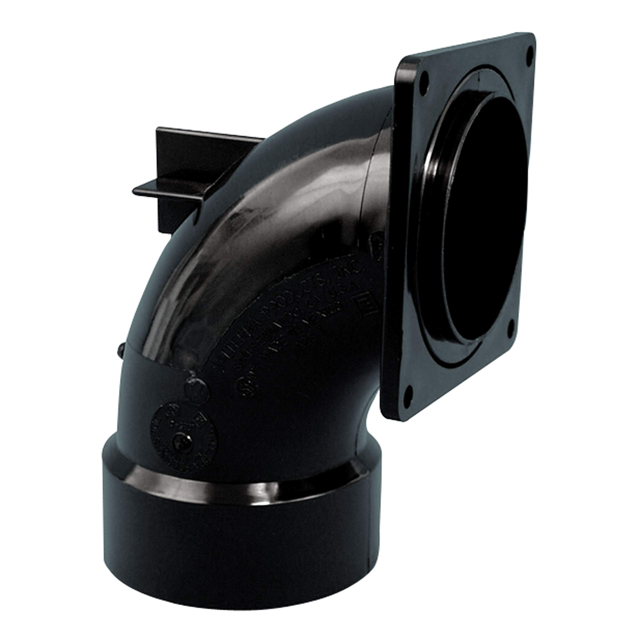 Valterra Flanged Valve Fitting T1035-1 - 90° Ell, 3" Hub x 3" Rotating Flange,Black
