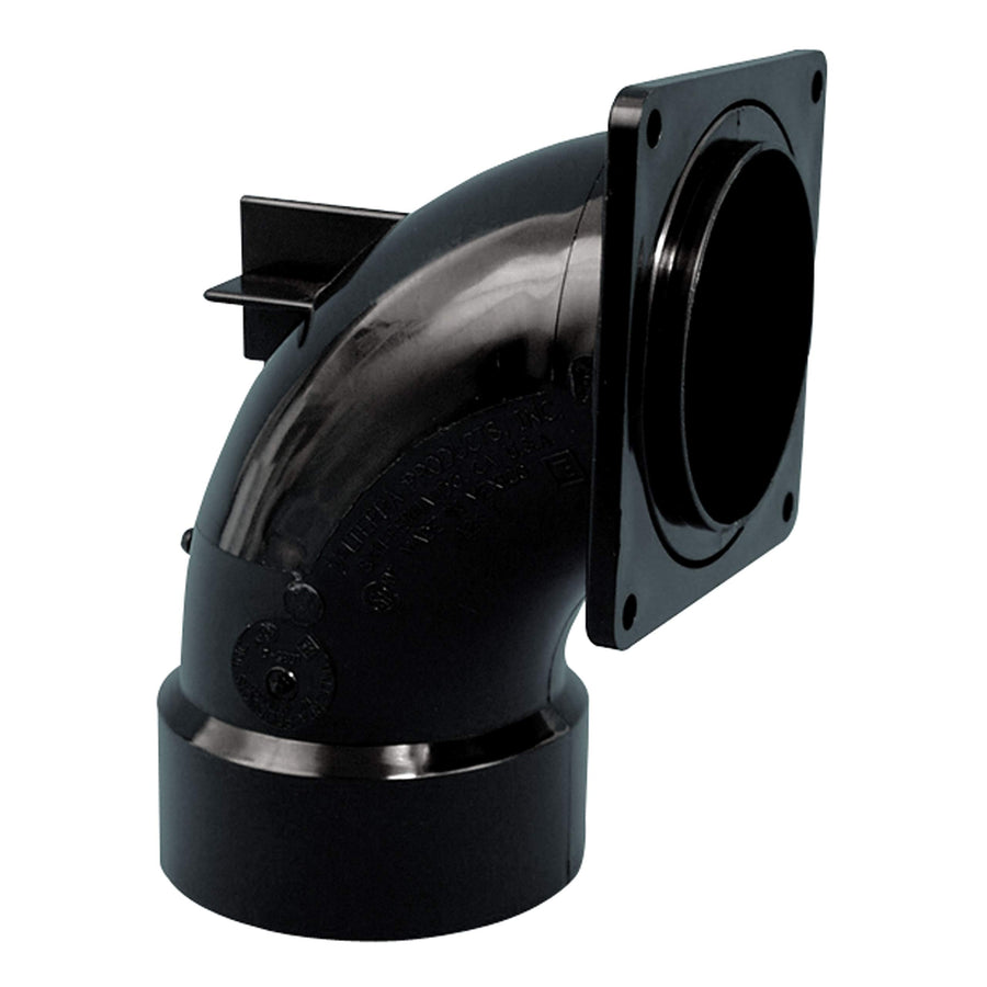Valterra Flanged Valve Fitting T1035-1 - 90° Ell, 3" Hub x 3" Rotating Flange,Black
