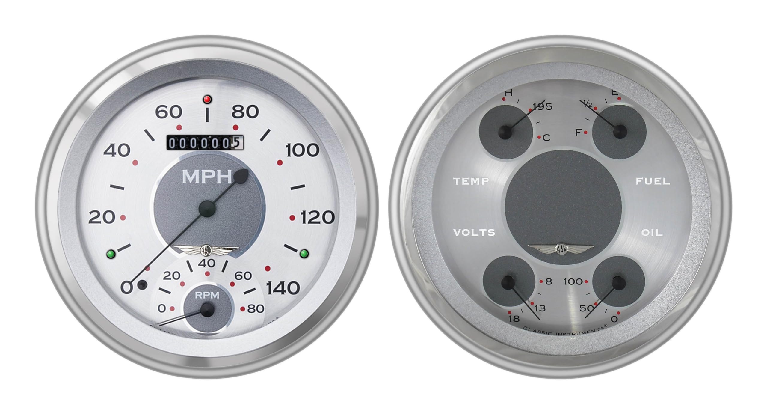 Classic Instruments All American CH51AW62-LS Direct Fit Gauge Package LS Swap Fits 1951-1952 Chevy Car