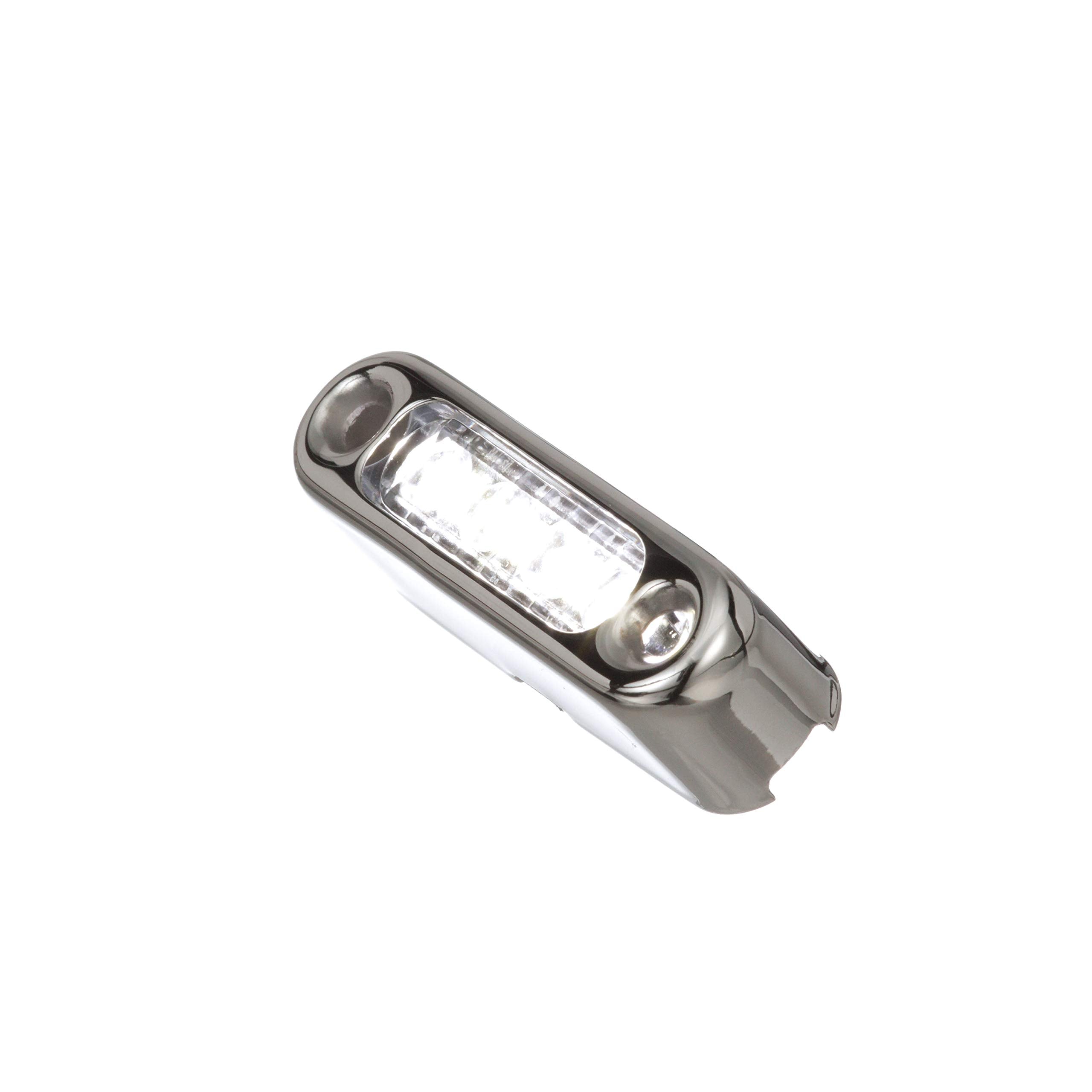 LED Micro Lights Attwood 6350W7, Stainless Steel Bezel, Vertical Mount, White Light, .66-Watt Draw at 12 Volts DC