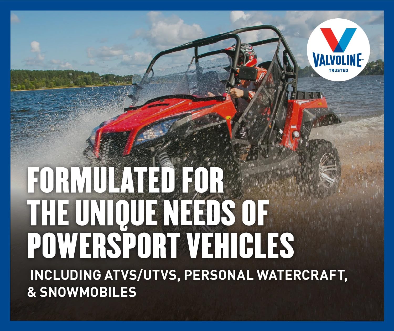 4-Stroke Valvoline Powersport Full Synthetic Motor Oil 1 Quart (Pack of 6)