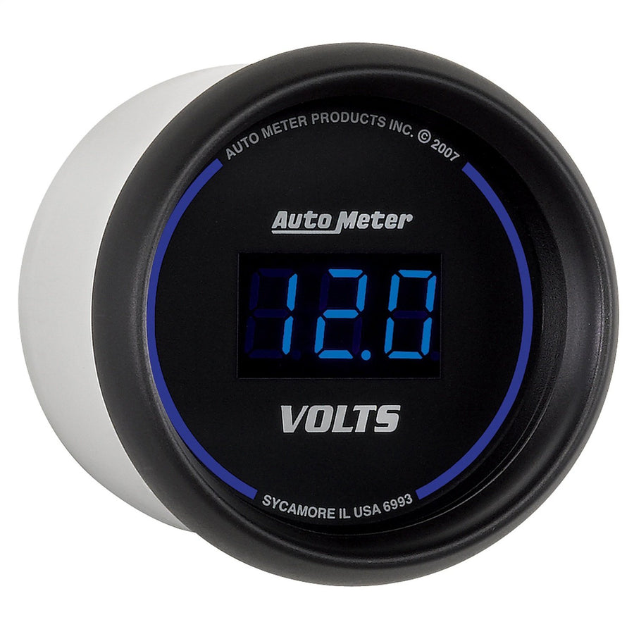 Cobalt Auto Meter Digital Voltmeter Gauge 2.3125 in. 6993