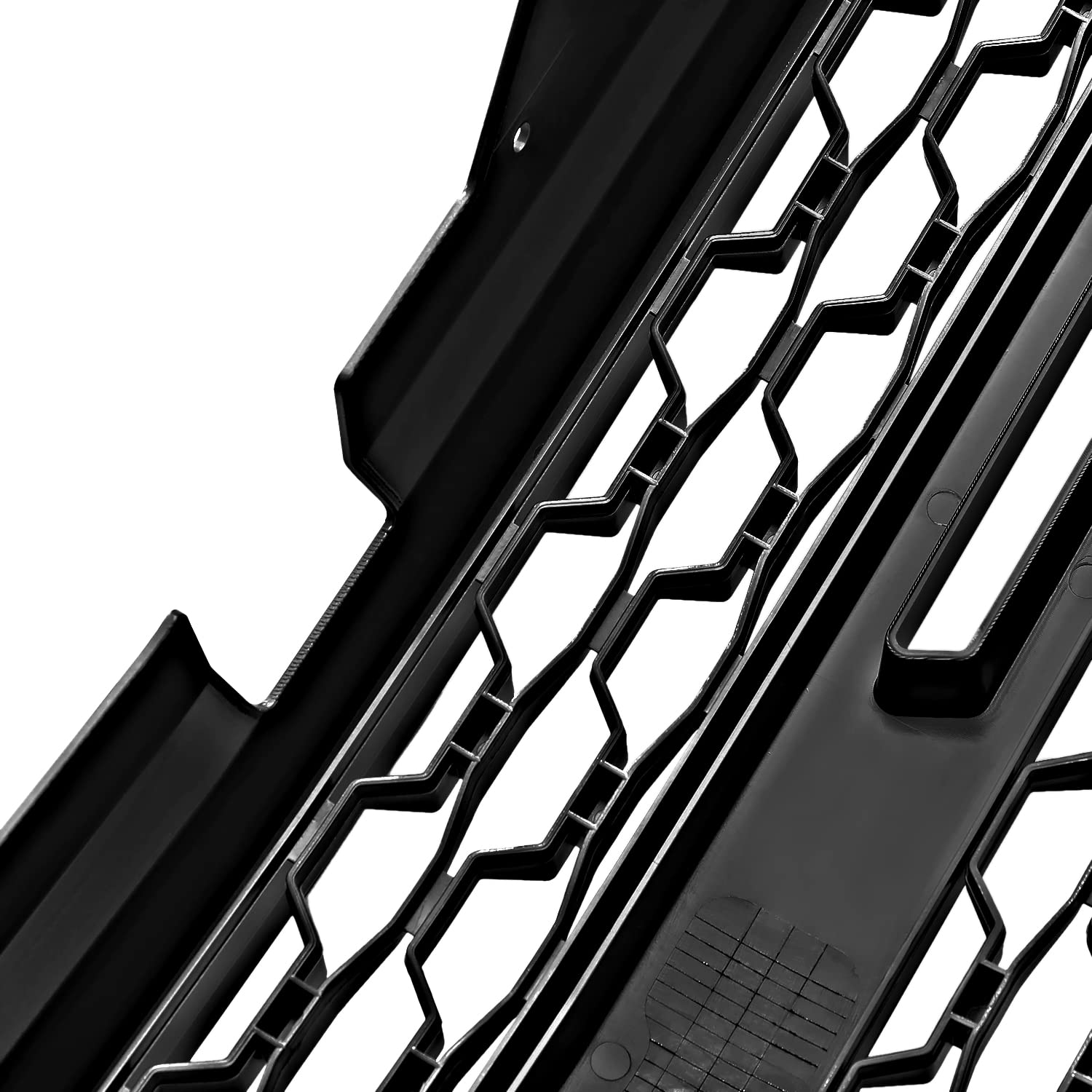 Matte Black Honeycomb Front Bumper Grille Spec-D Tuning Compatible with 2005-2007 Chevy Silverado 2500HD 3500HD Pickup Truck