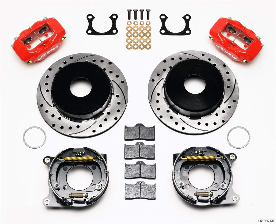 P/S Park Brake Kit, FDLI Drilled, Red