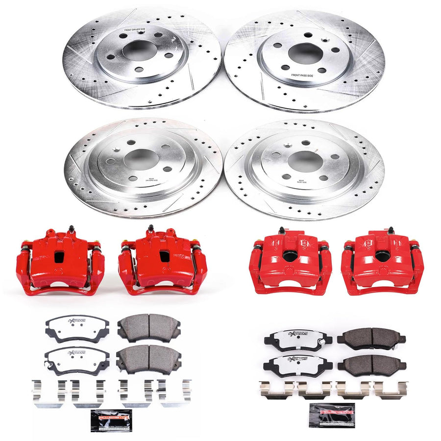 Power Stop Z26 KC2816-26 Front & Rear Street Warrior Brake Kit compatible with Chevrolet Camaro 2010-2015 [Vehicle Specific]