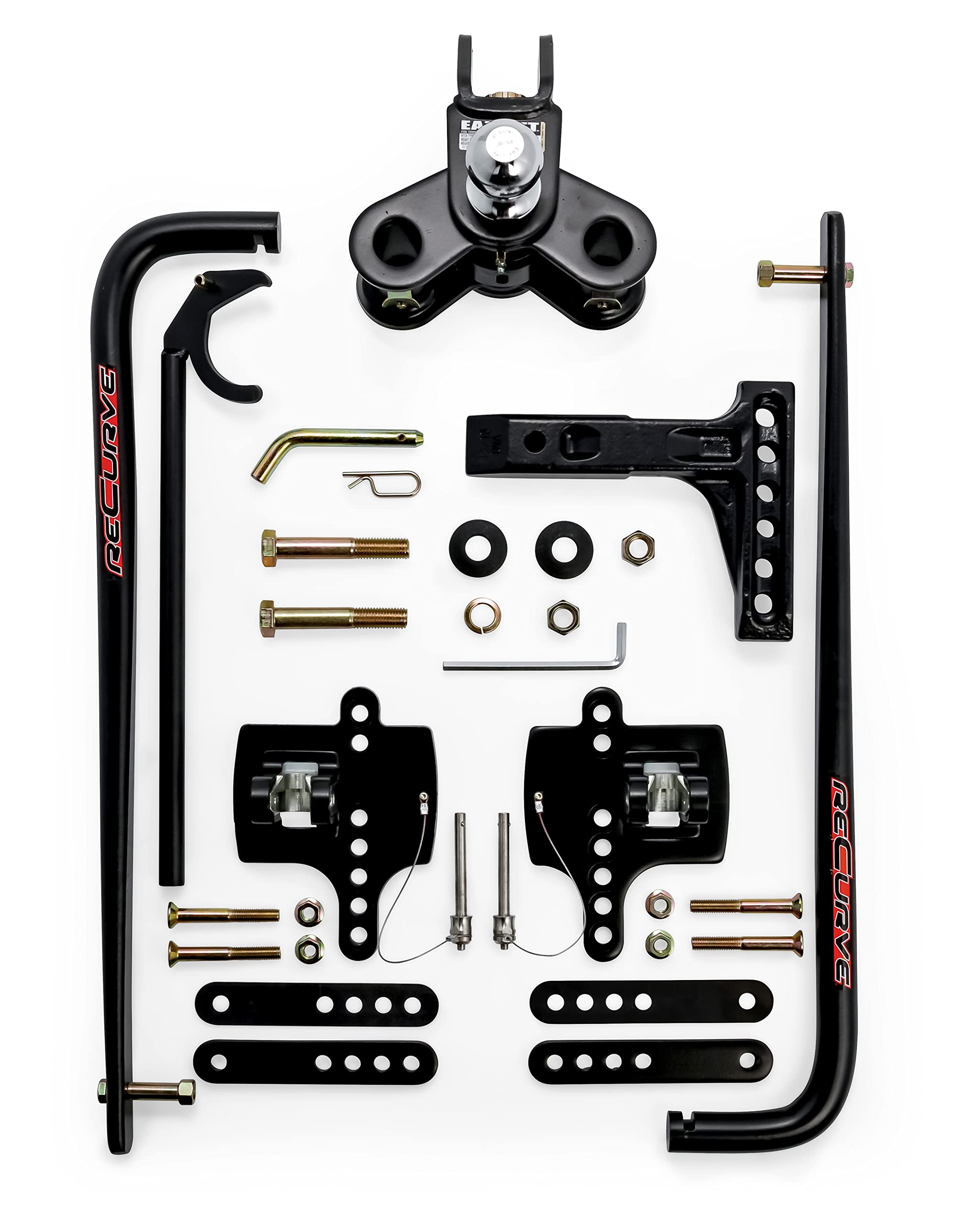 Eaz-Lift Camco ReCurve R3 400lb Camper/RV Weight Distribution Hitch - Features Adjustable Sway Control & Includes 2" Hitch Ball w/6,000lb Max Rating - 600lb Max Tongue Weight Rating (48770)
