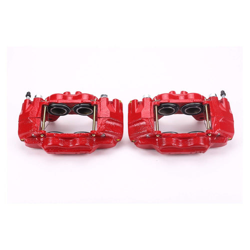 Power Stop Pair of High-Temp Red Powder Coated Front Calipers For Lexus GX470 2003-2009, Toyota 4Runner 2003-2009 [Model Specific]