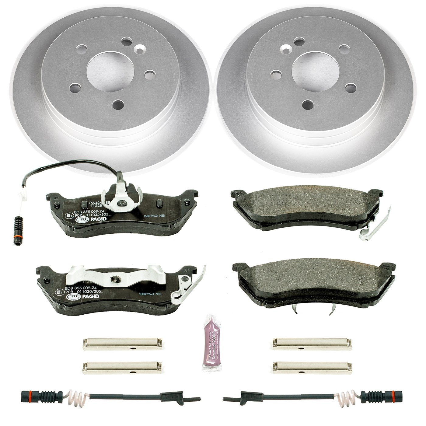 Power Stop ESK866 Euro-Stop Rear Brake Kit For Mercedes-Benz ML320 1998-2003, Mercedes-Benz ML350 2003-2005, Mercedes-Benz ML430 1999 [Model Specific]
