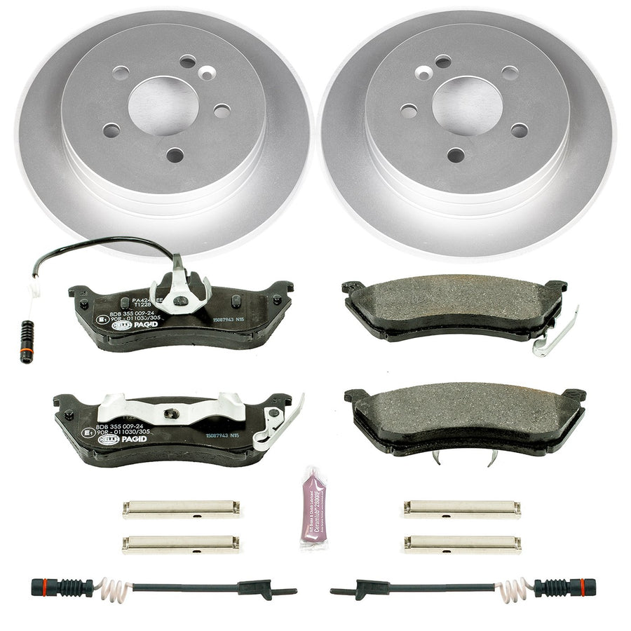Power Stop ESK866 Euro-Stop Rear Brake Kit For Mercedes-Benz ML320 1998-2003, Mercedes-Benz ML350 2003-2005, Mercedes-Benz ML430 1999 [Model Specific]