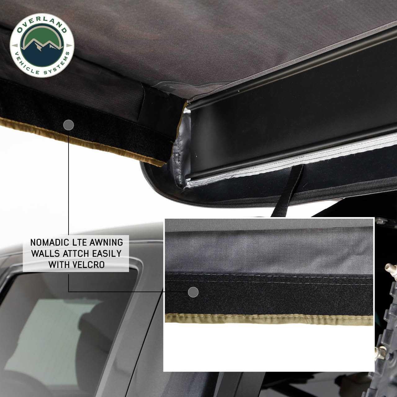 HD Nomadic 270 LTE Awning Wall Drivers Side 1 and 2 | Dark Gray | Awning Sold Separately | 18309909