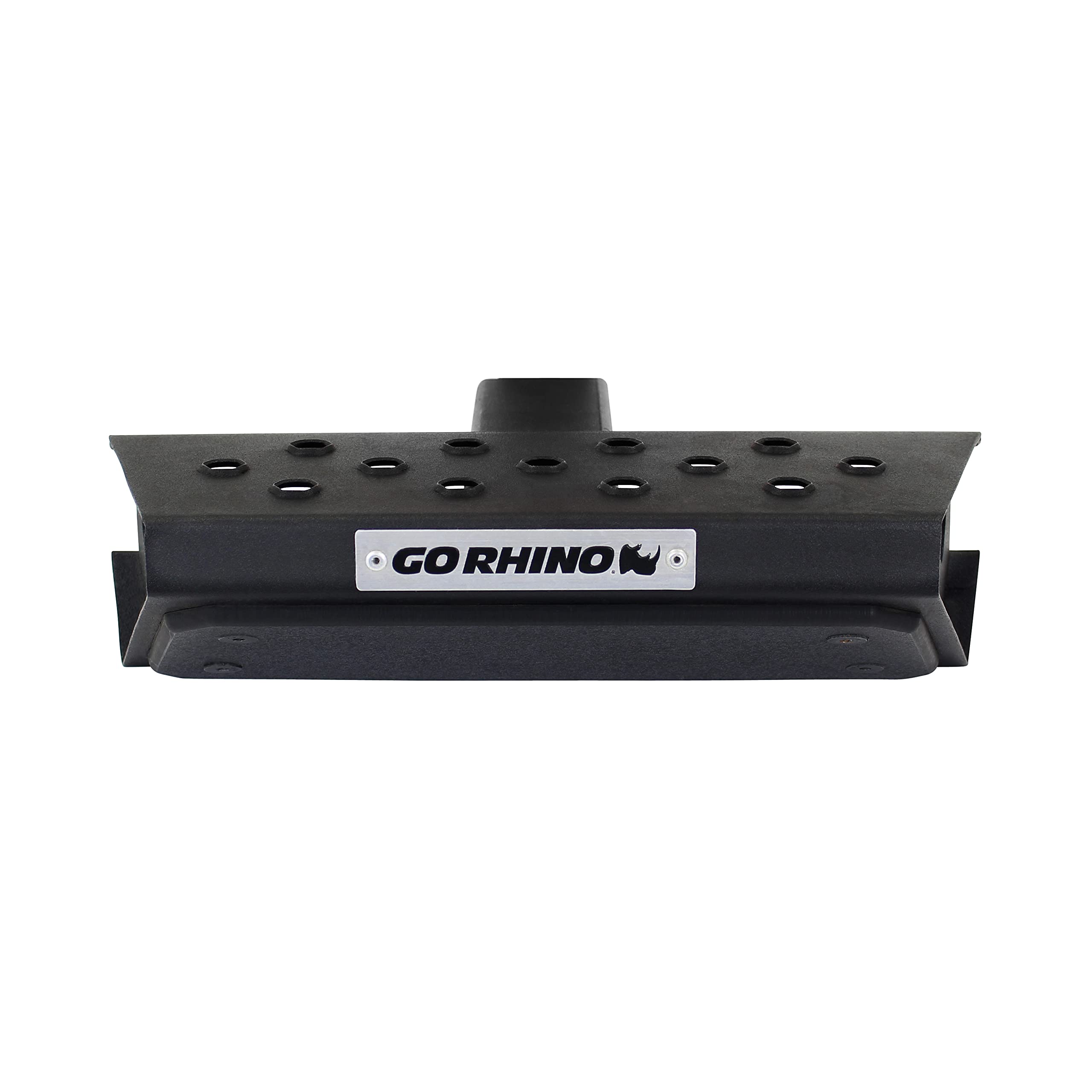 Go Rhino HS-10 Hitch Step Skid Plate | 12" Mild Steel, Textured Black | HS1012T | Fits 2" Receivers