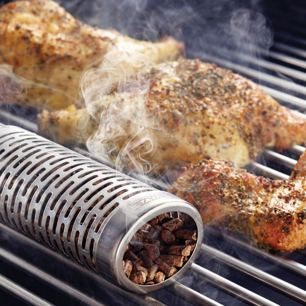 A-Maze-N 12" Oval Tube Smoker Combo Pack, 2lbs of Apple & Pitmaster Choice BBQ Pellets, Starter Gel