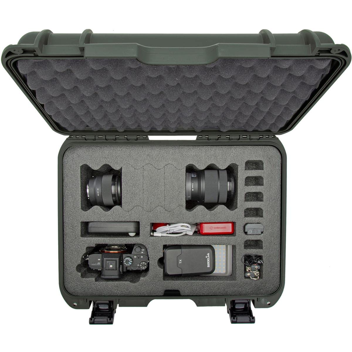 Waterproof Nanuk 925 Hard Case Carry-on with Foam Insert for Canon, Nikon - 1 DSLR Body and Lens/Lenses - Olive