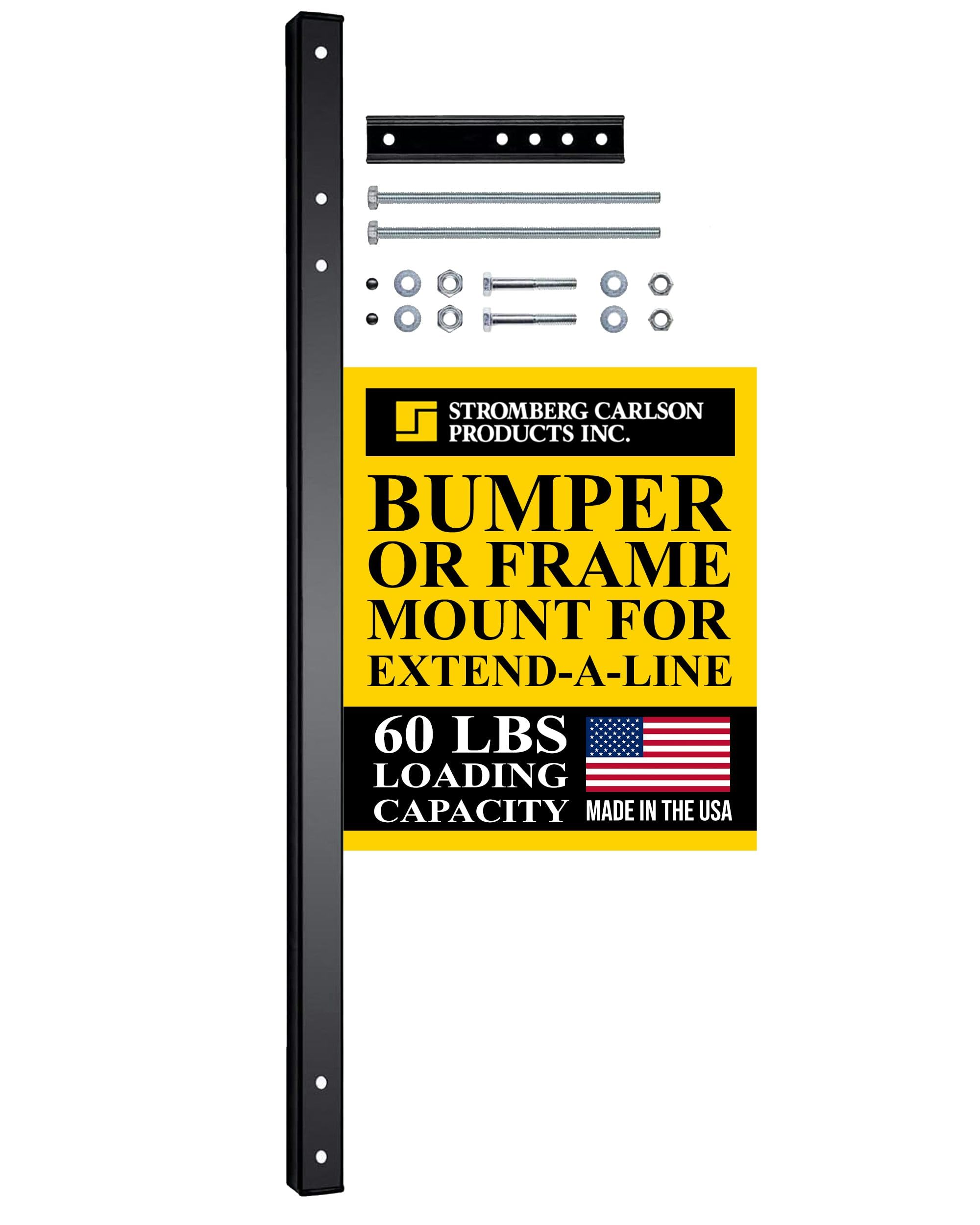Stromberg Carlson Bumper Post Extend-A-Line - Versatile Mounting for 4" Square Bumpers & 6" x 2" A-Frames, Supports Full 60 lbs. Load Capacity, Ideal for RVs, Trailers, & Campers/Long-Lasting Build