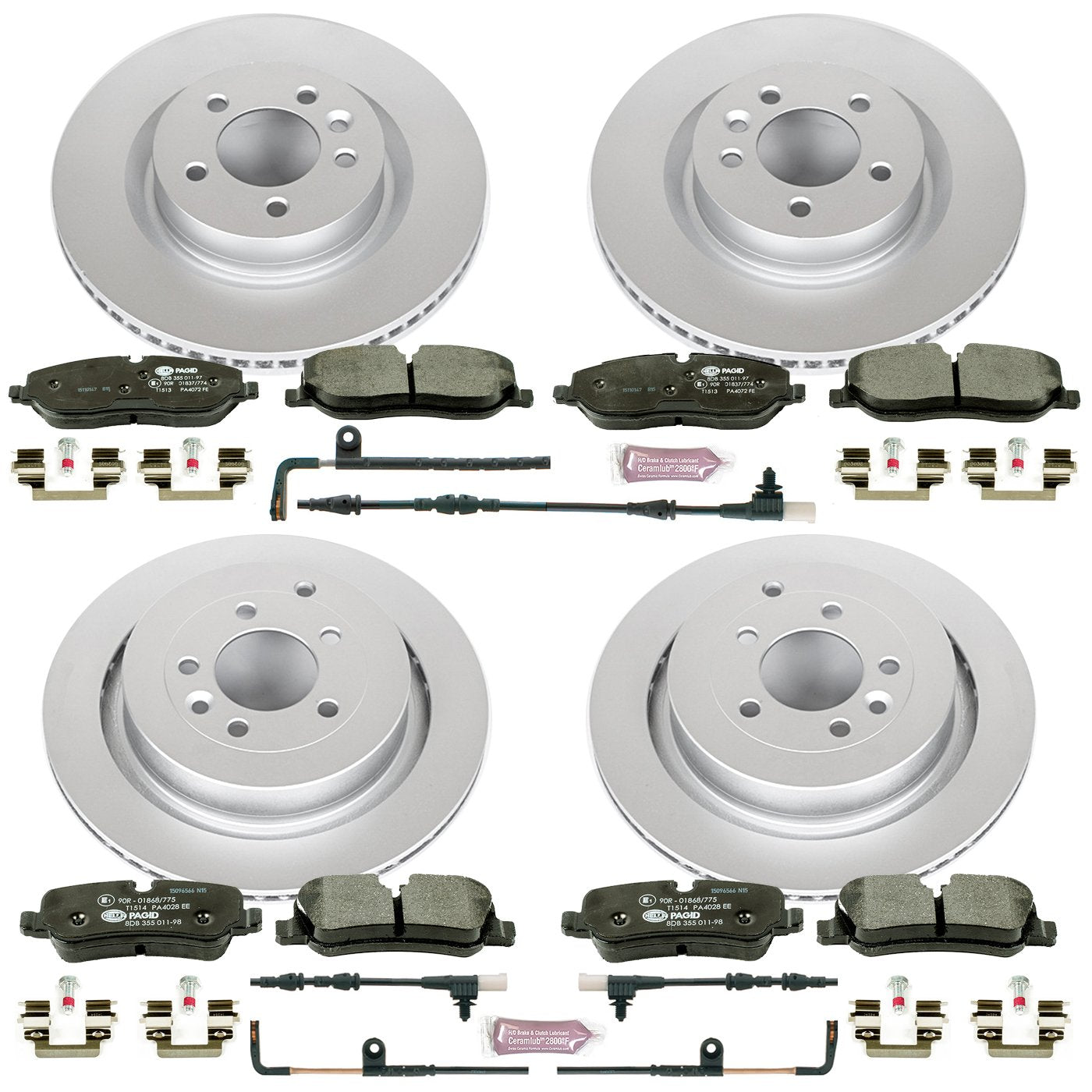 Power Stop ESK6048 Euro-Stop Brake Kit Front & Rear For Land Rover Range Rover Sport 2006-2009 [Model Specific]