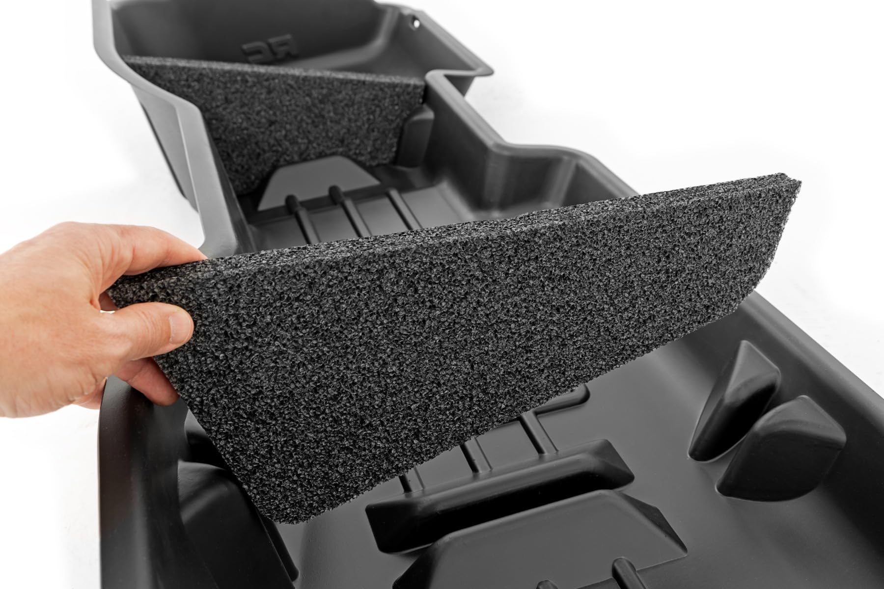 Rough Country Under Seat Storage for Chevy Silverado 1500 (2014-2018) & 2500HD/3500HD Crew Cab - Under Seat Custom-Fit Truck Storage, Durable, Anti-Skid Thermoplastic
