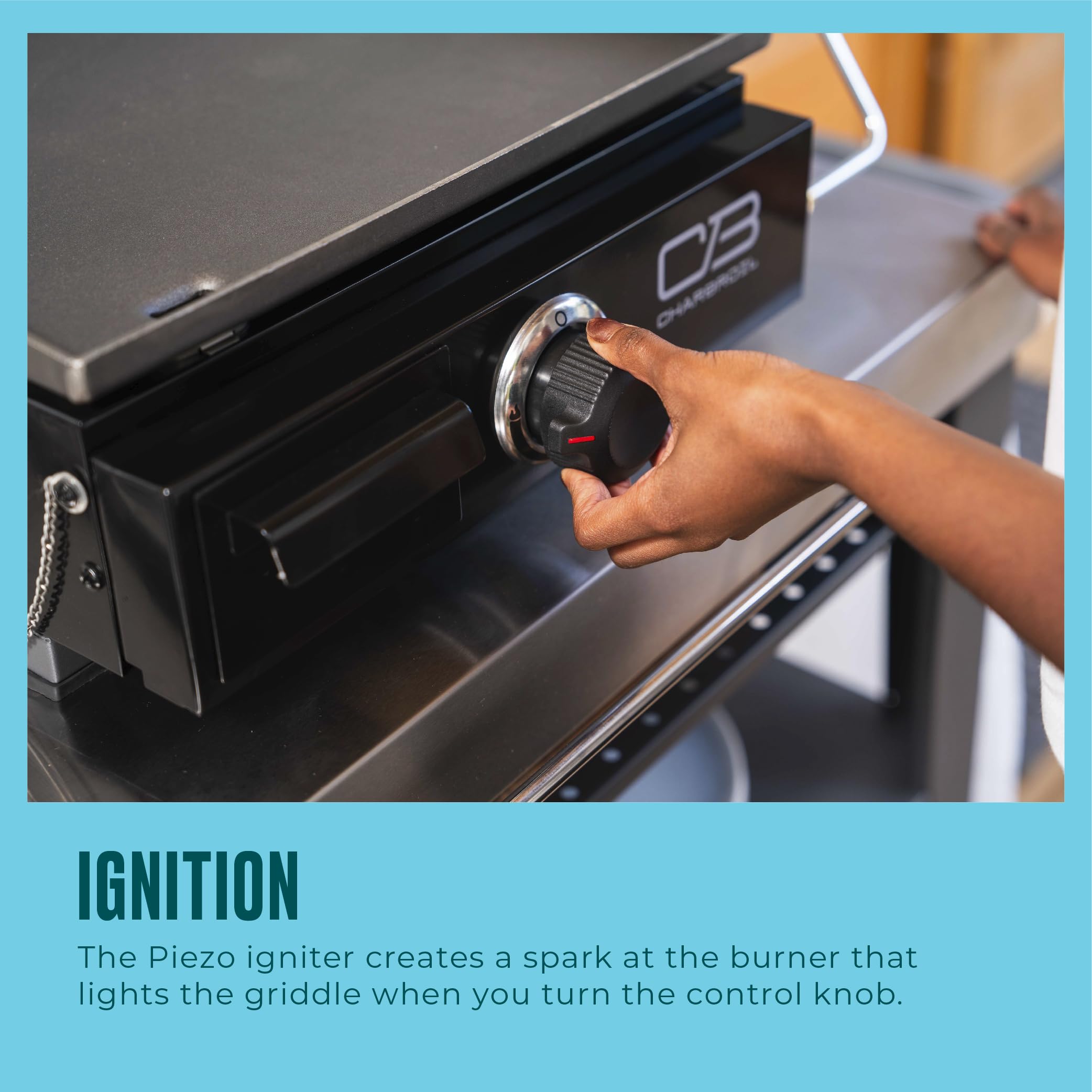 17" Charbroil Performance Series Portable Tabletop 1 Burner Propane Gas Griddle, Black 463614124