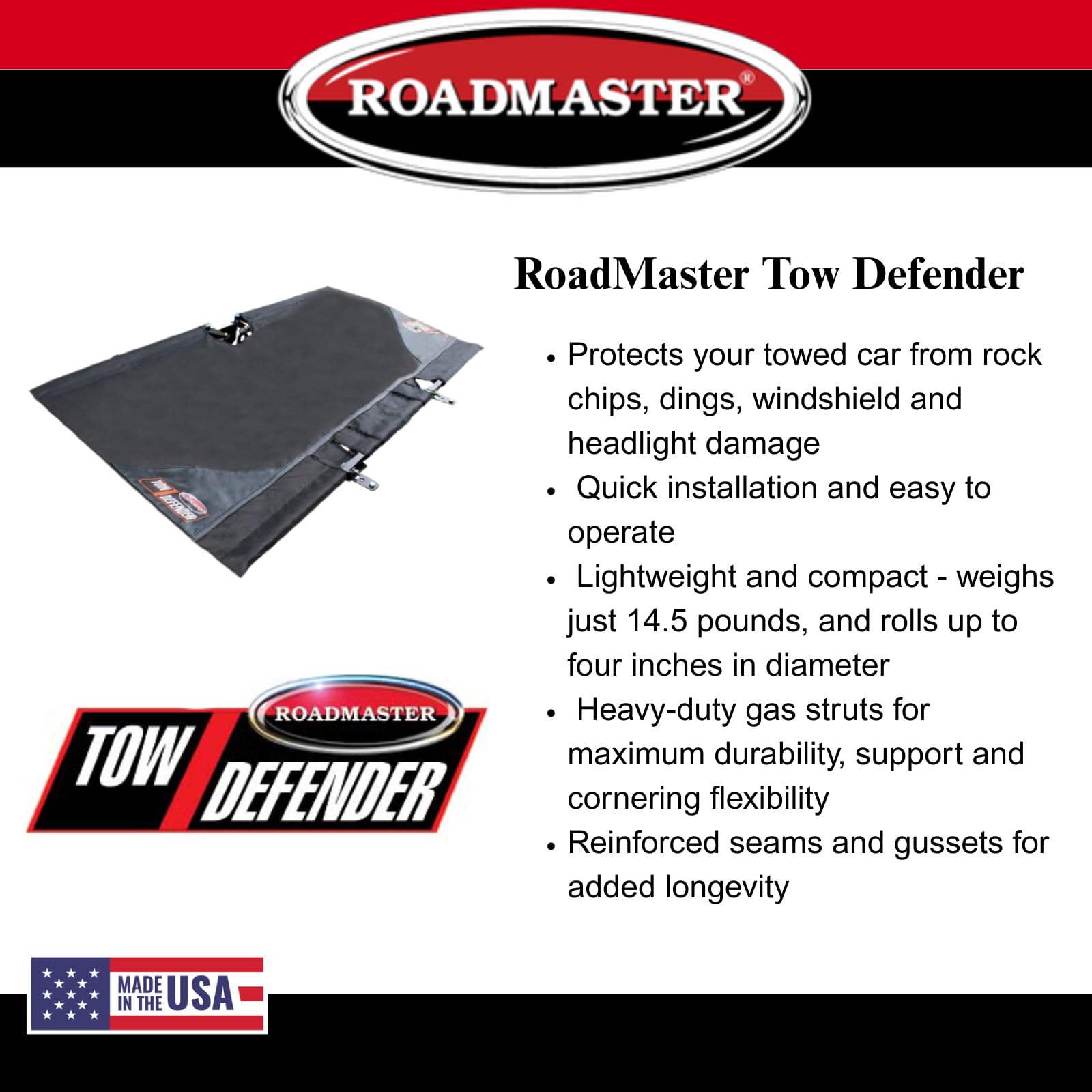 Tow Defender Roadmaster 4750 Rock Shield fits Direct Connect and Blue Ox/Demco Baseplates | Maximum Protection | Easy Installation | Lightweight and Compact | Made in The USA