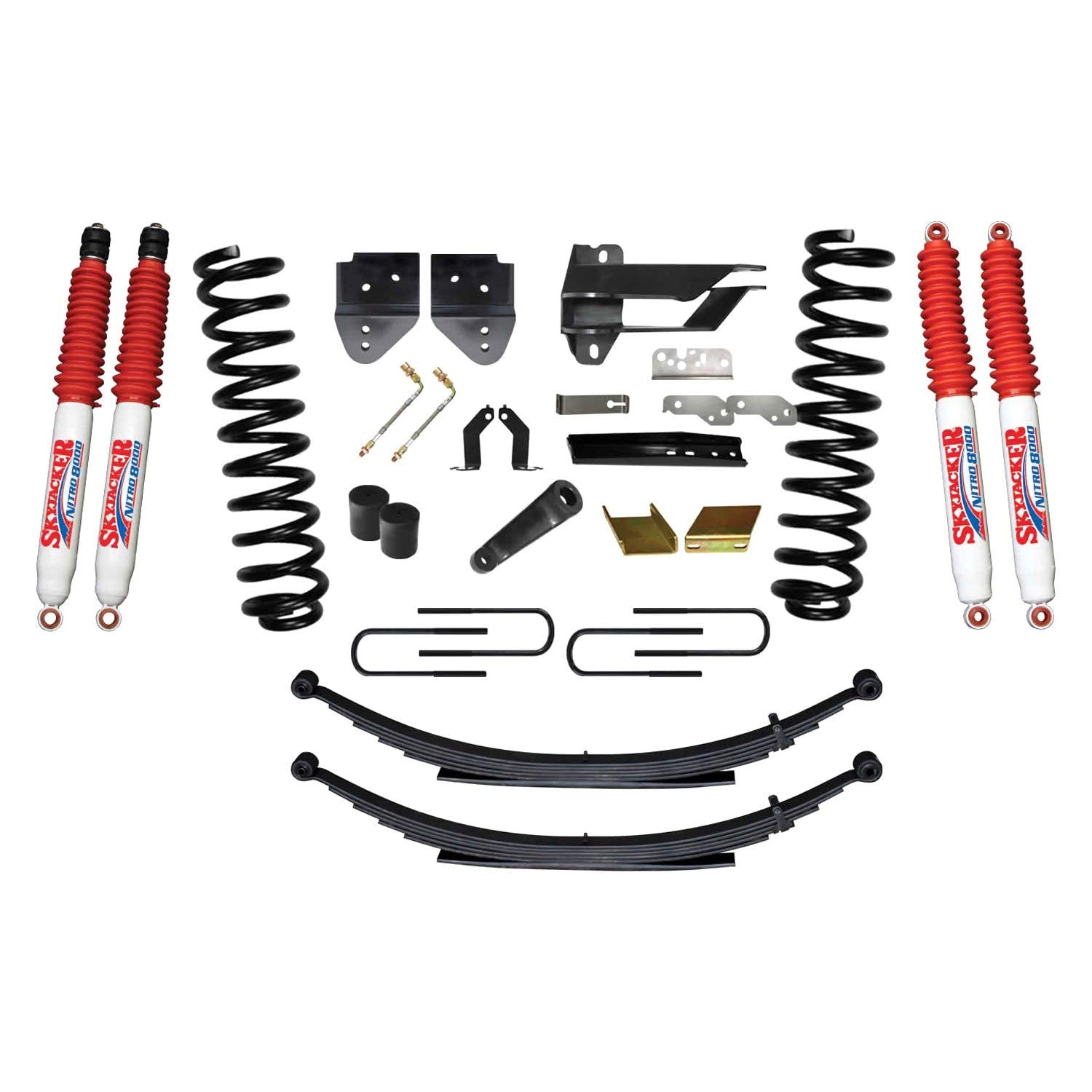 Skyjacker Suspension F17601KS-N Lift Kit w/Shock 6 in. Lift Incl. Front Coil Springs Rear Leaf Springs Nitro 8000 Lift Kit w/Shock