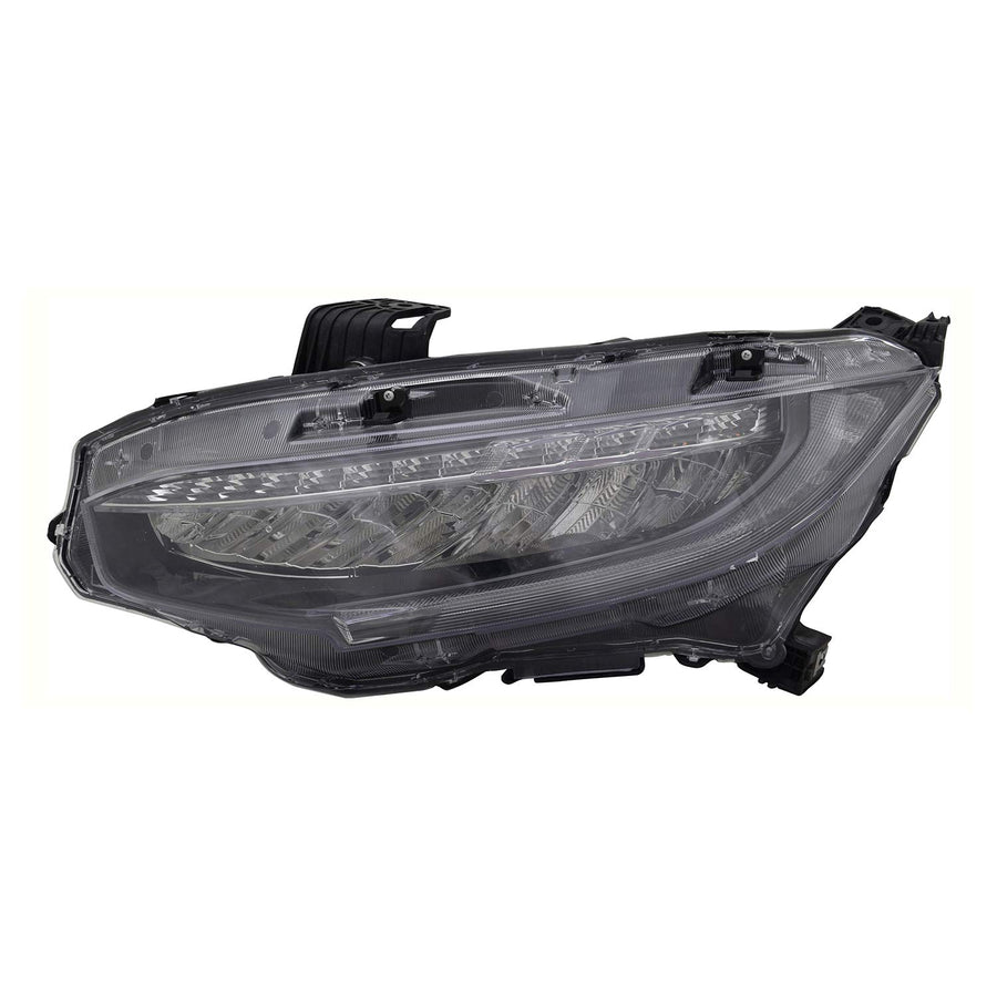 Left TYC Headlight Assembly Compatible with 2016-2019 Honda Civic