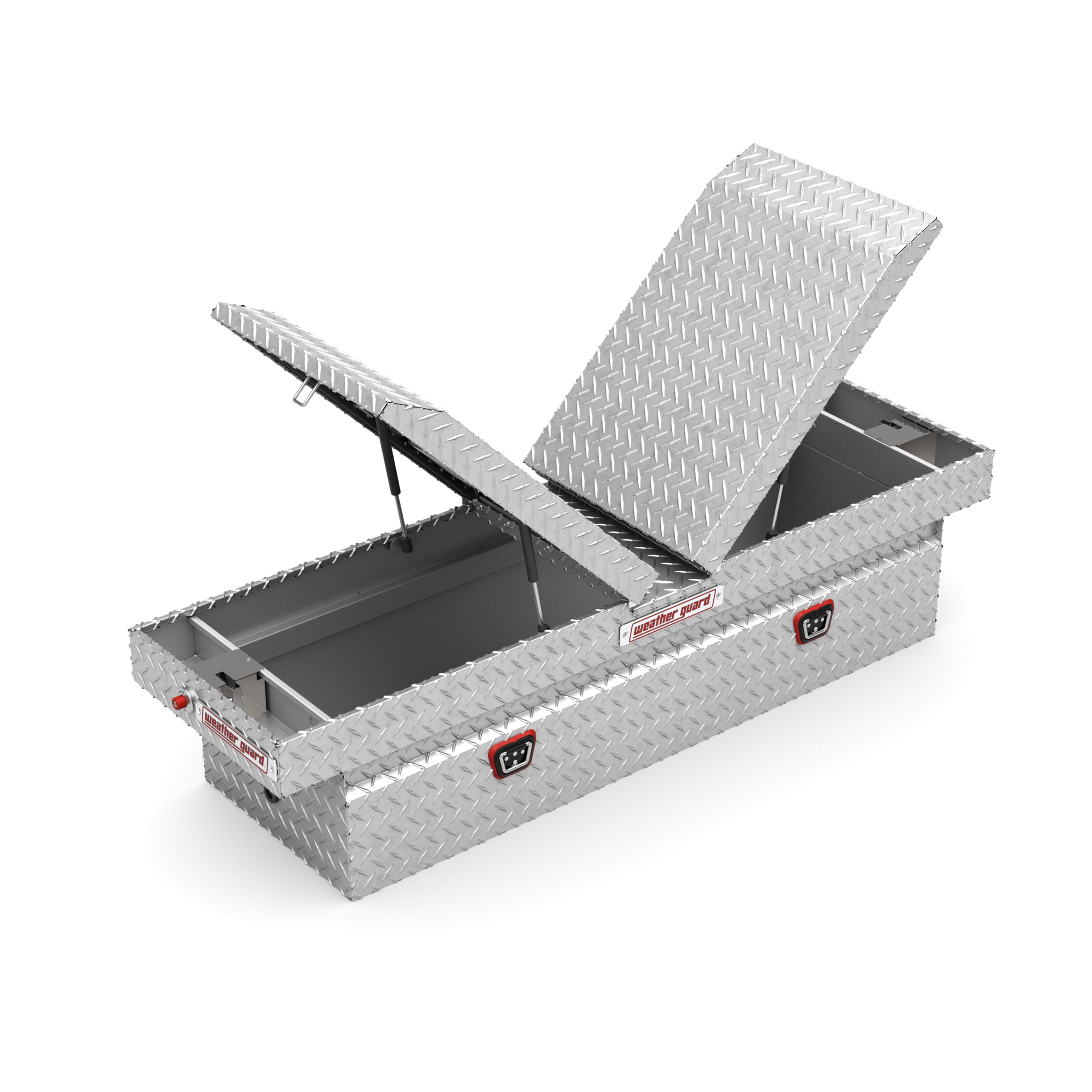 Crossover Weather Guard 124-0-04 Aluminum Gull Wing Truck Tool Box, Standard Profile, Fits Full Size Trucks, 11.3 cu ft Storage Capacity (Clear)