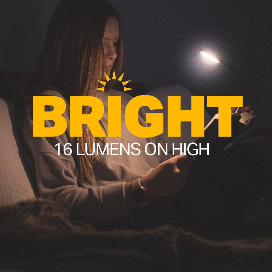 Rechargeable LUXPRO LP178 Warm 6 LED Lightweight Book Light with Convenient Padded Clip