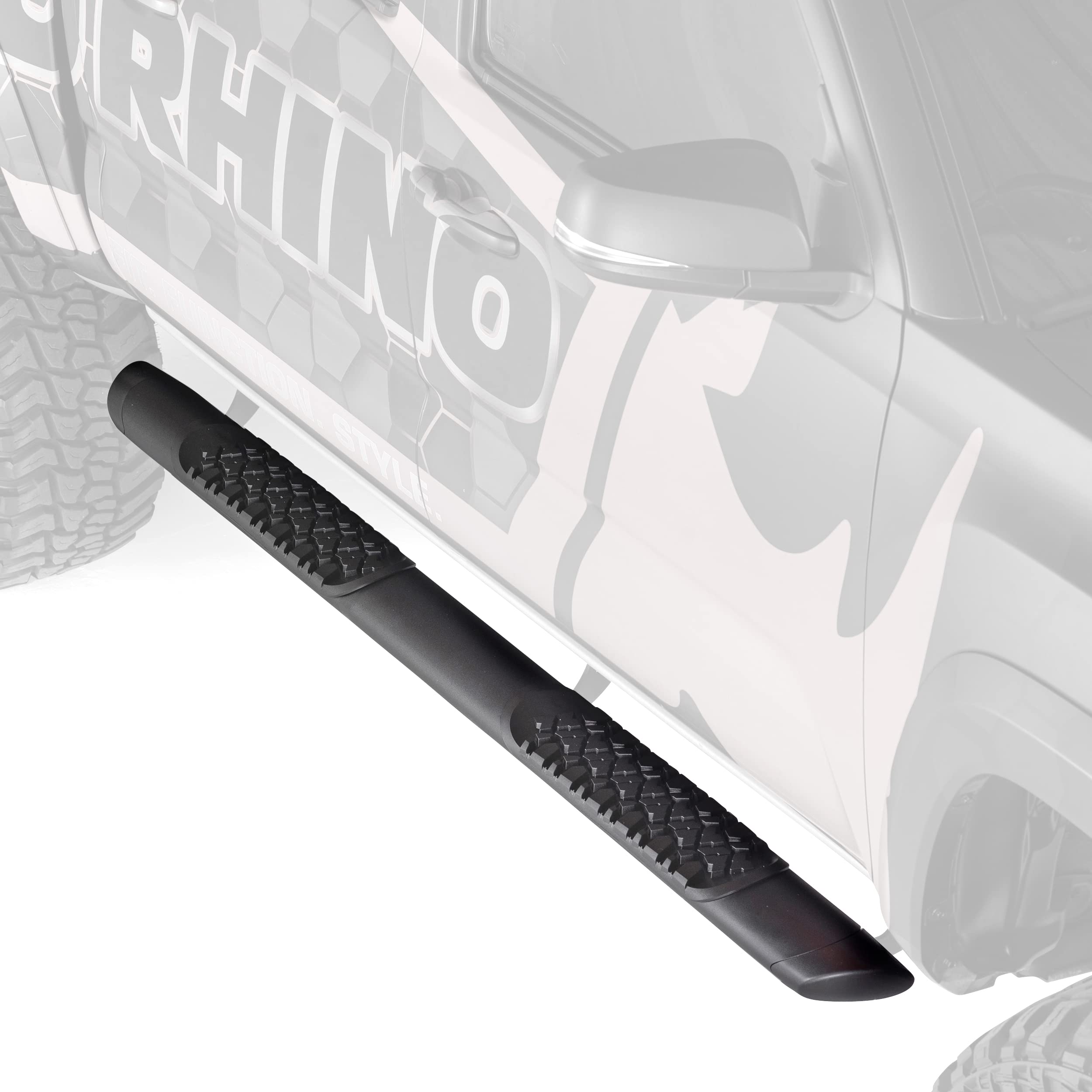 V-Series V3 Go Rhino 5" Side Steps & Mounting Brackets | Aluminium, Textured Black | V3441580T | Fits 2007-2021 Toyota Tundra Double Cab Pickup