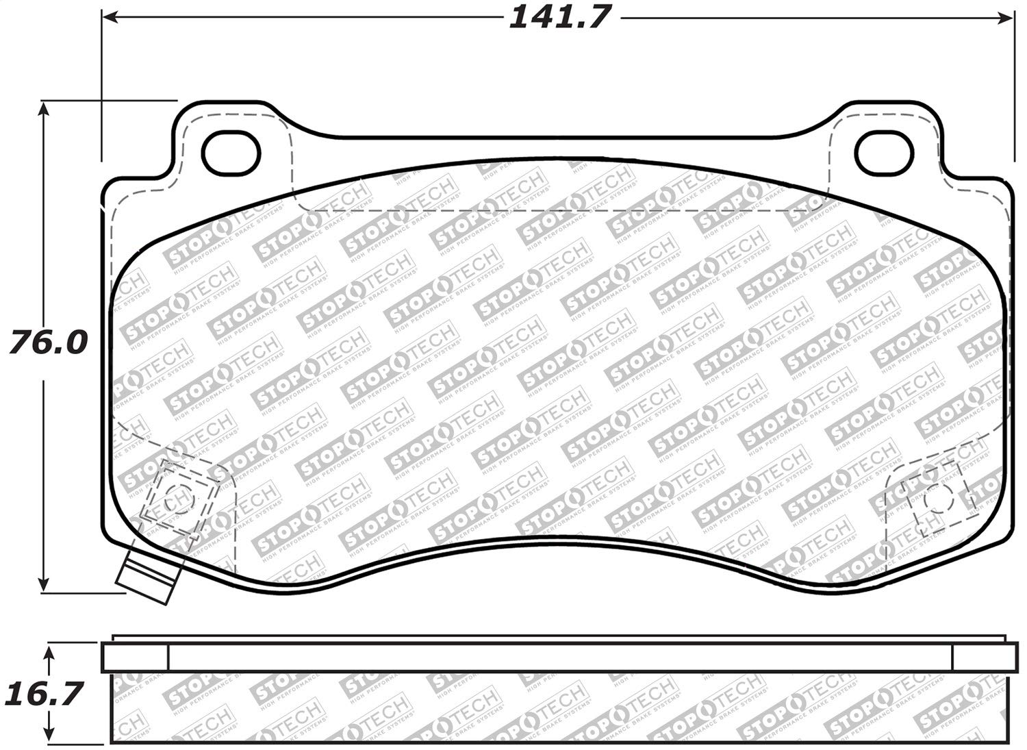 Brake Pads StopTech 305.11490 Street Select with Hardware