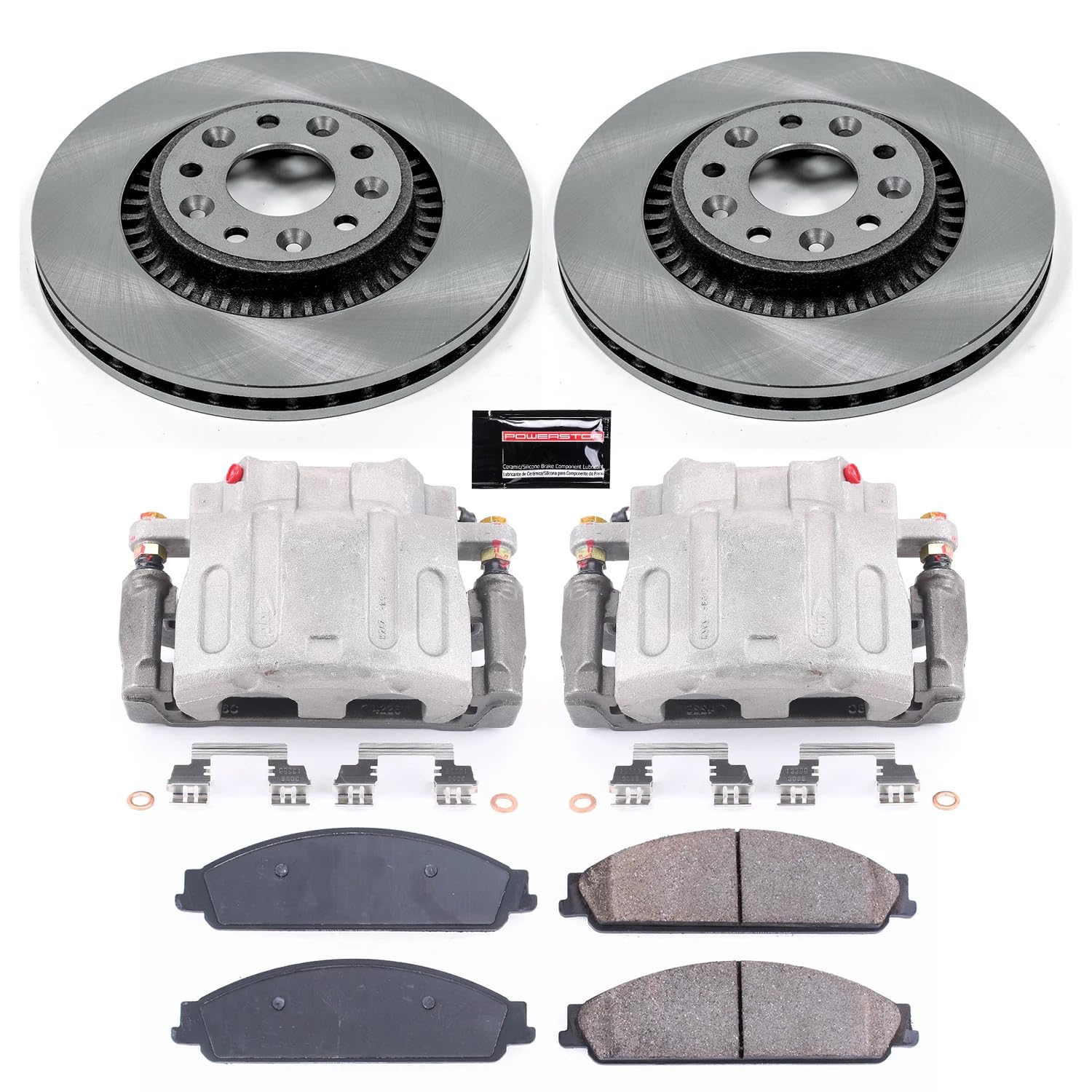 Power Stop KCOE4599 Stock Replacement Brake Kit Front with OE Calipers For Ford Five Hundred, Ford Freestyle, Ford Taurus, Mercury Montego, Mercury Sable [Model Specific]