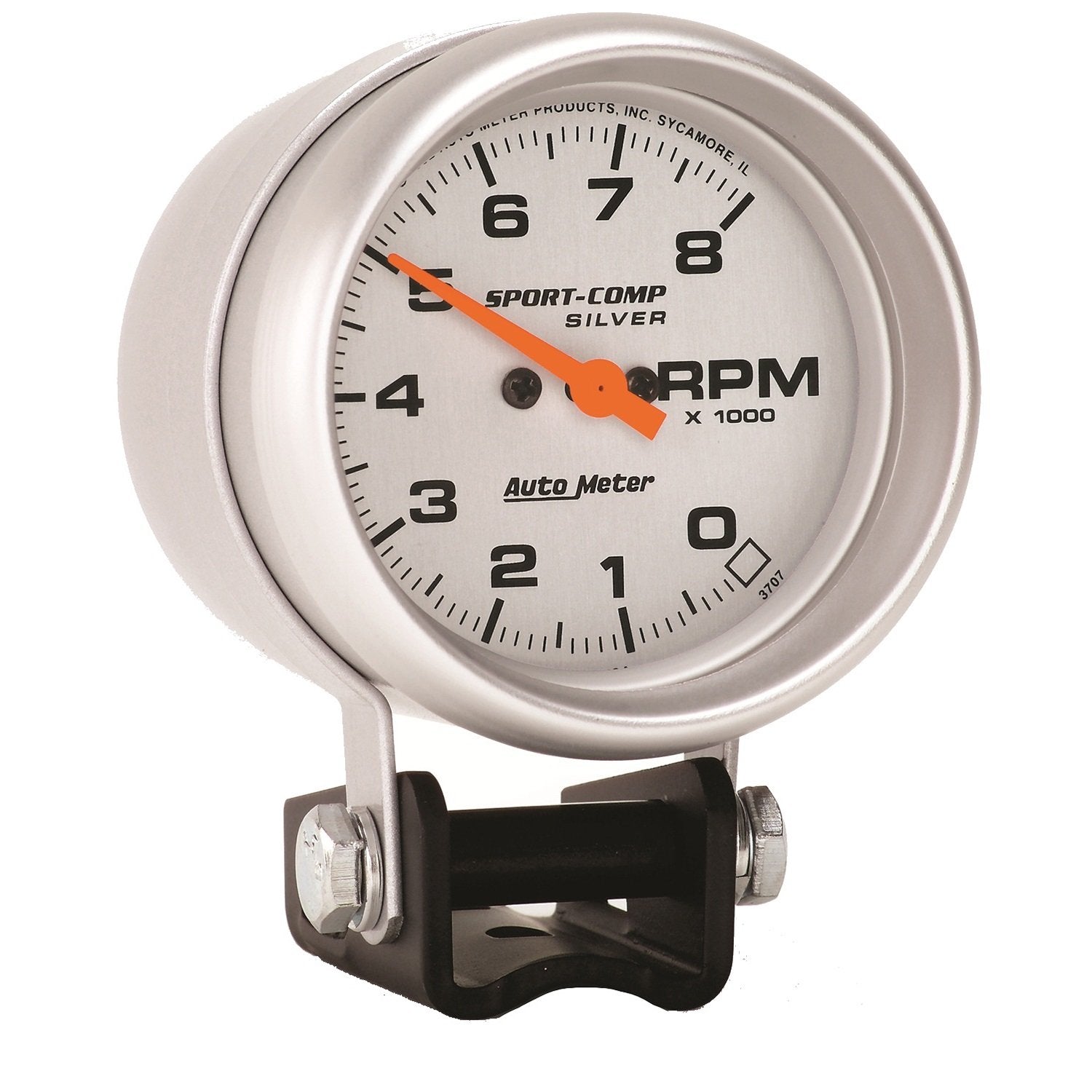 Auto Meter Sport-Comp 3707 Silver Mini Tachometer,2.625 in.