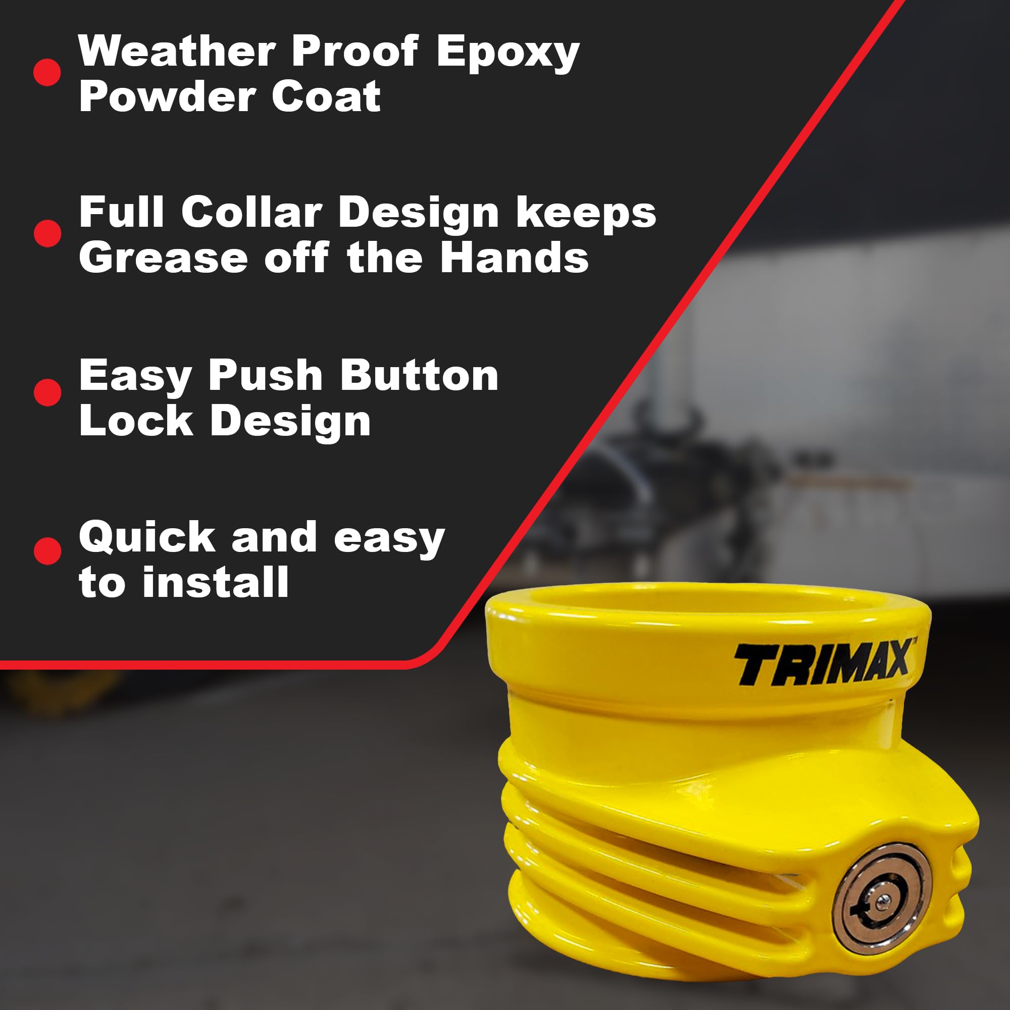 Trimax - King Pin Lock TFW60-5th Wheel Heavy Duty Anti-Theft Trailer Lock, Rugged Alloy Construction, Weatherproof Epoxy Coating, Easy Installation