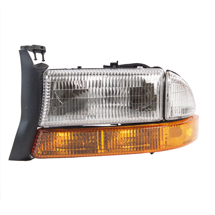 Left TYC Headlight Assembly Compatible with 1997-2004 Dodge Dakota