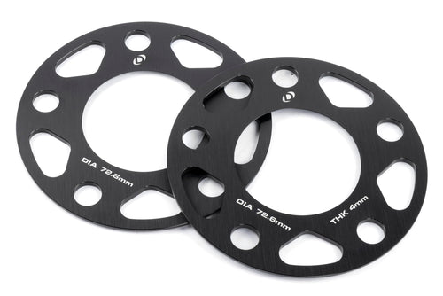 Dinan Wheel Spacers D210-2034 5x120 Bolt Circle - 72.6mm Center Bore - 4mm Thick - Pair