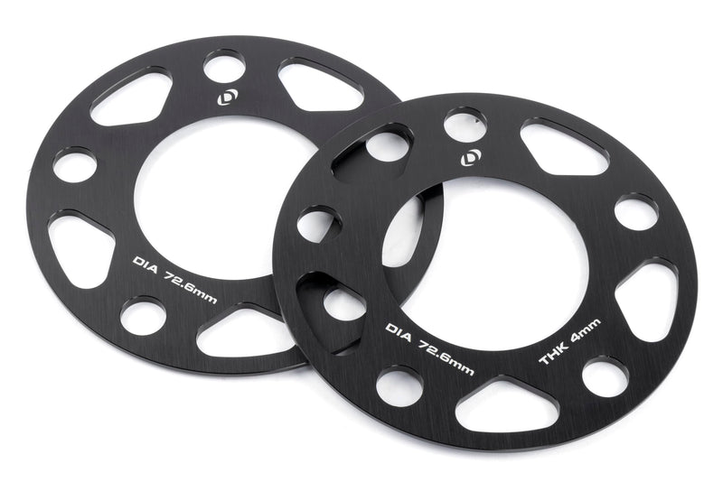 Dinan Wheel Spacers D210-2034 5x120 Bolt Circle - 72.6mm Center Bore - 4mm Thick - Pair
