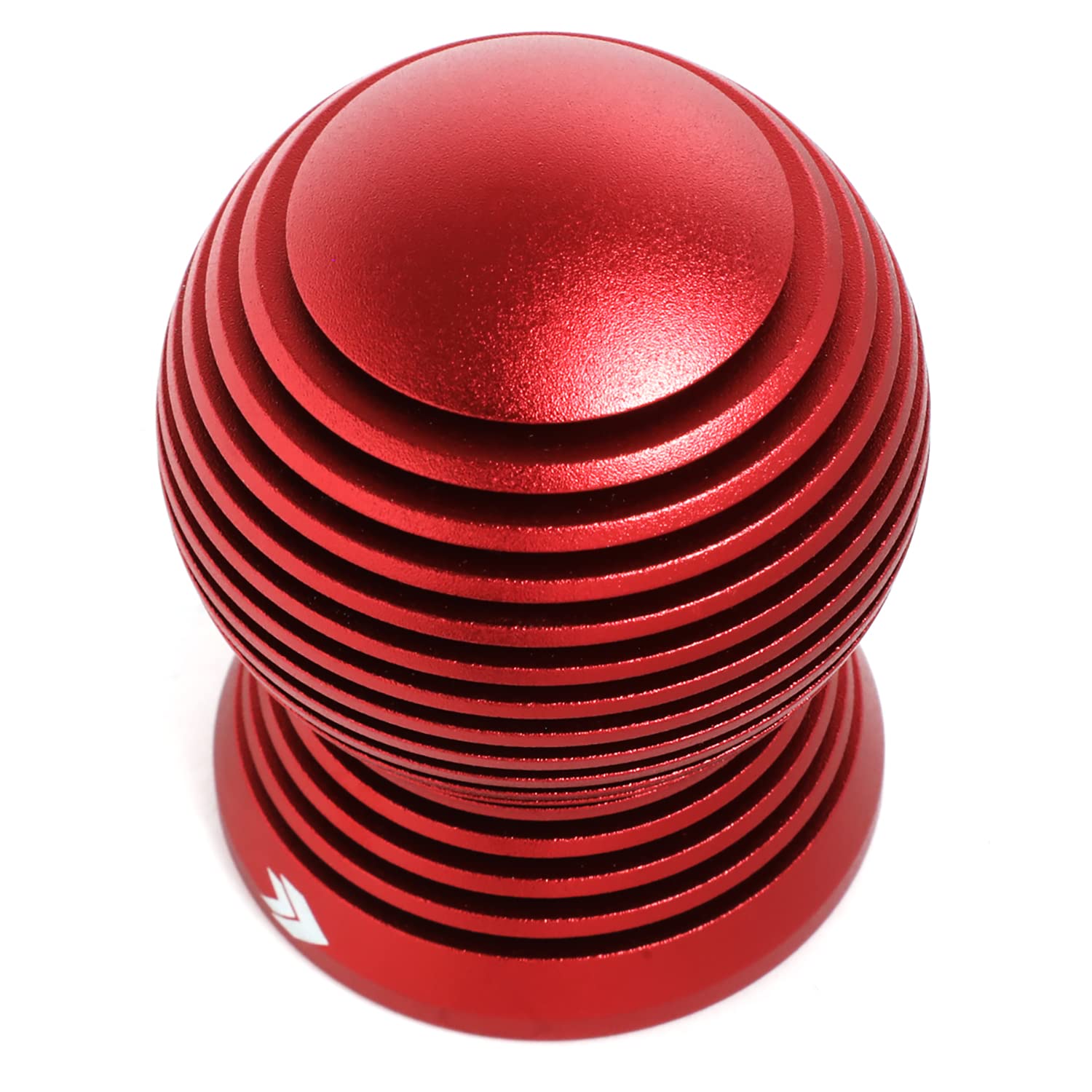 NRG Innovations Universal Aluminum SK-702RD Shift Knob with Thread Adapters, Heat Sink Spheric Style, 50mm OD x 65mm H, Red