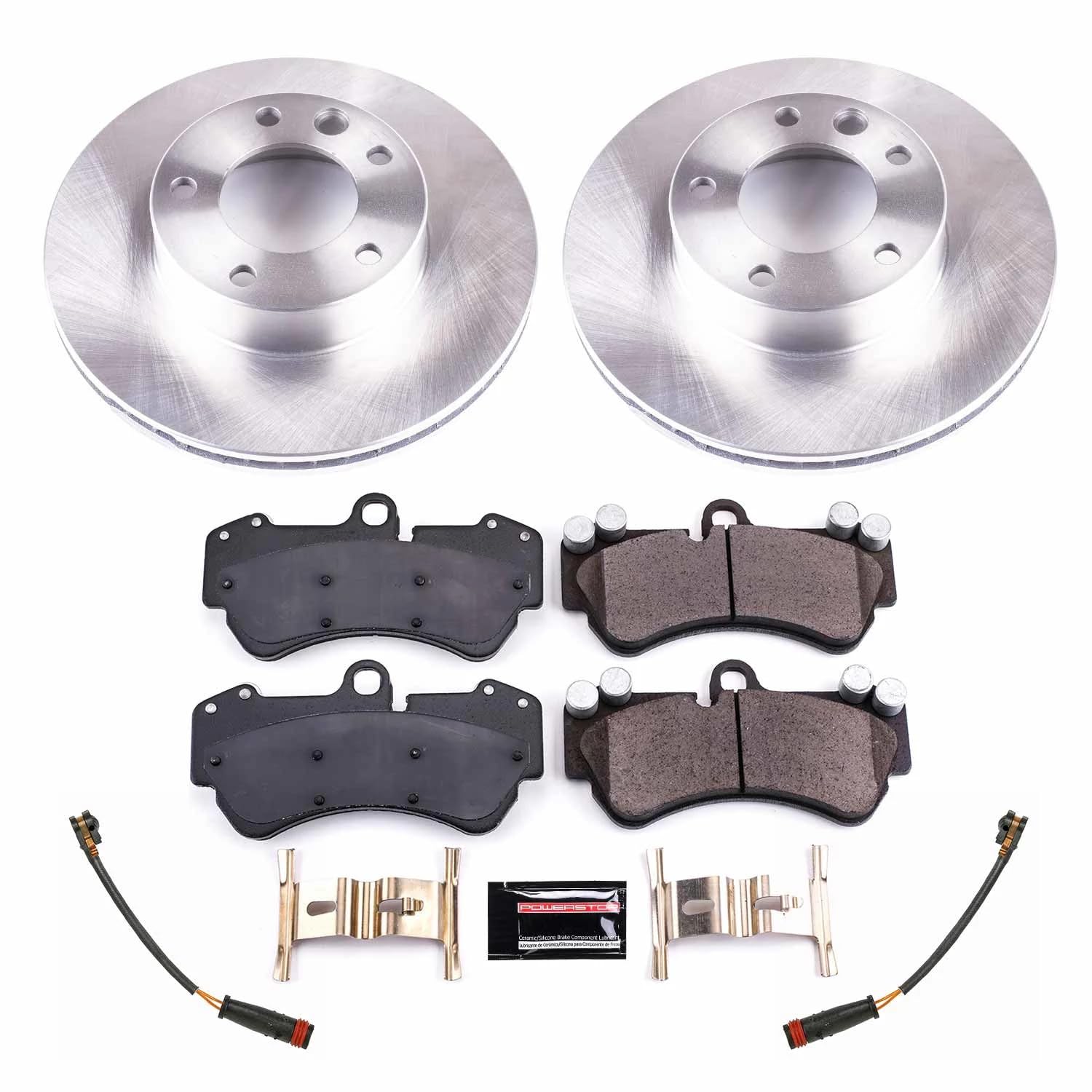 Power Stop KOE8475 Front Replacement Brake Kit-OE Brake Rotors & Ceramic Brake Pads For Mercedes-Benz G550 4x4 2017-2018 [Model Specific]