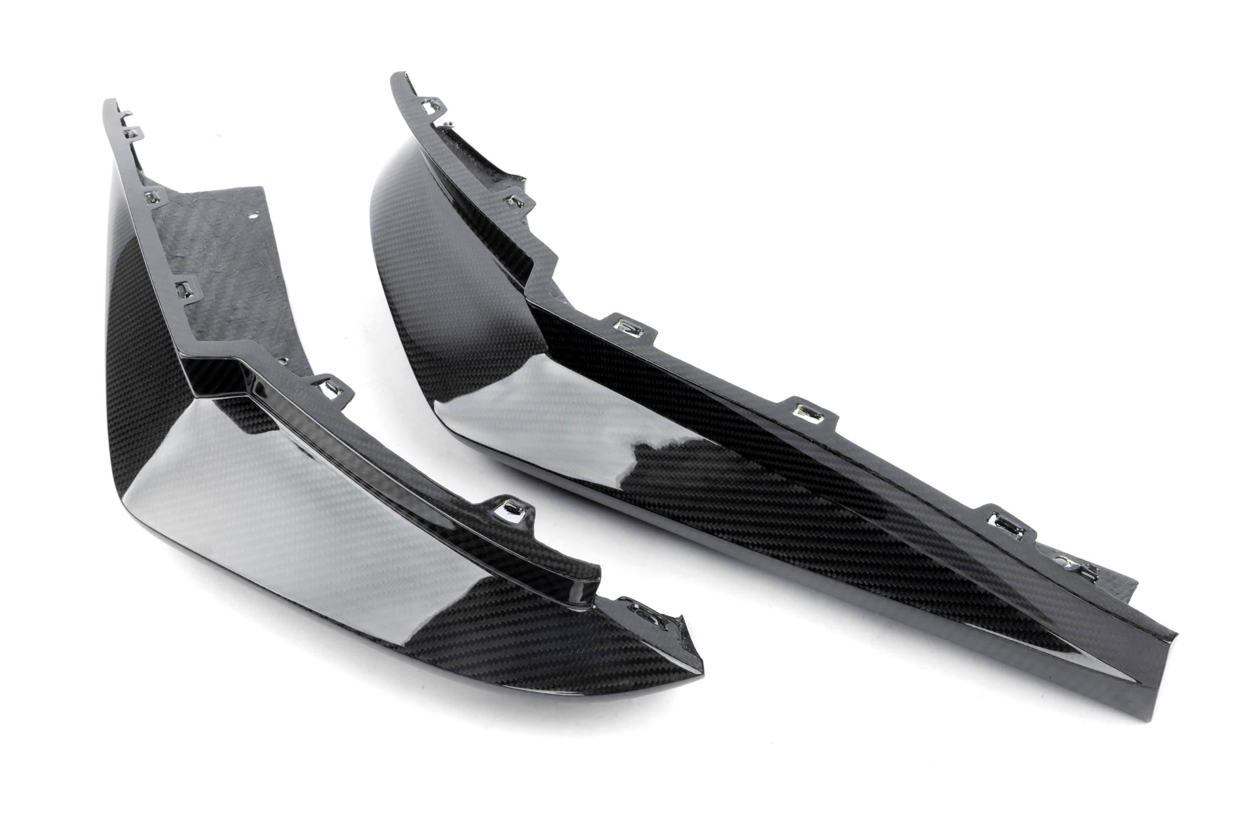 Dinan Rear Side Splitters D980-0048 - Gloss Twill Carbon Fiber - Pair