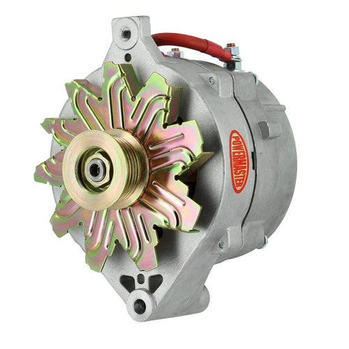 Alt Powermaster Ford 1G Natural 215A 6 grv Pulley Large Frame Dual Output Ext Regulated
